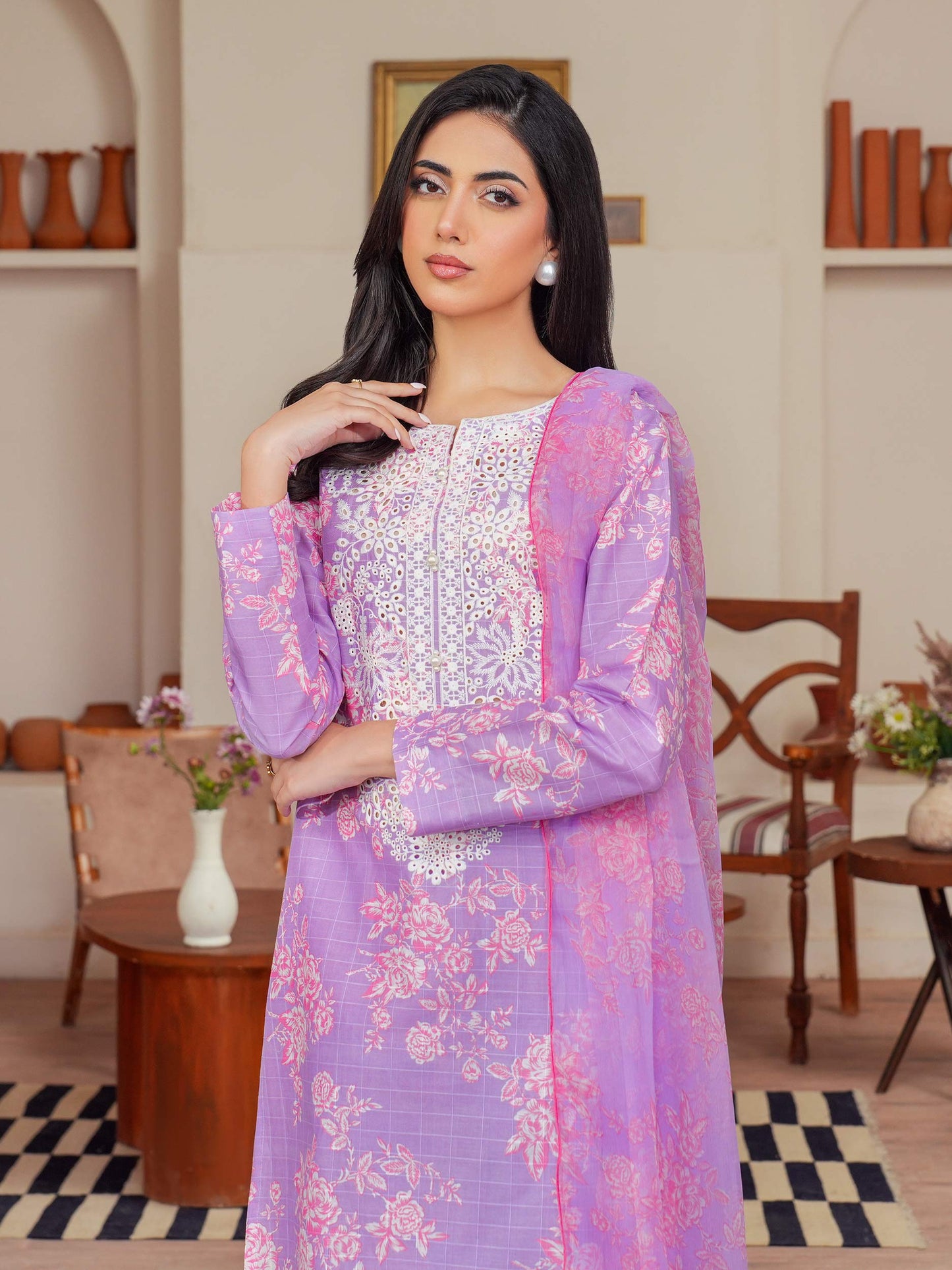 3 Piece Lawn Suit-Embroidered (Unstitched)