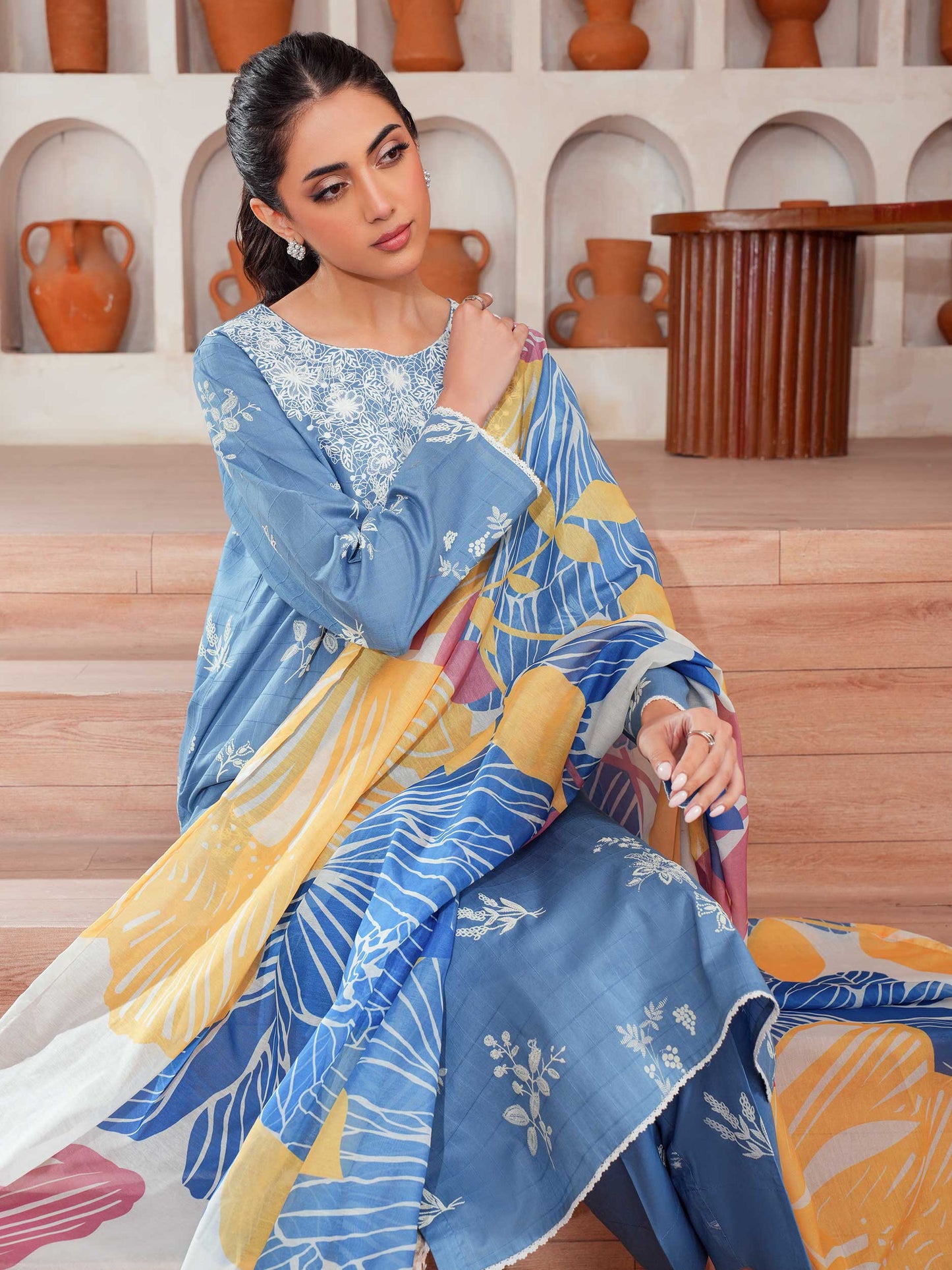 3 Piece Lawn Suit-Embroidered (Unstitched)