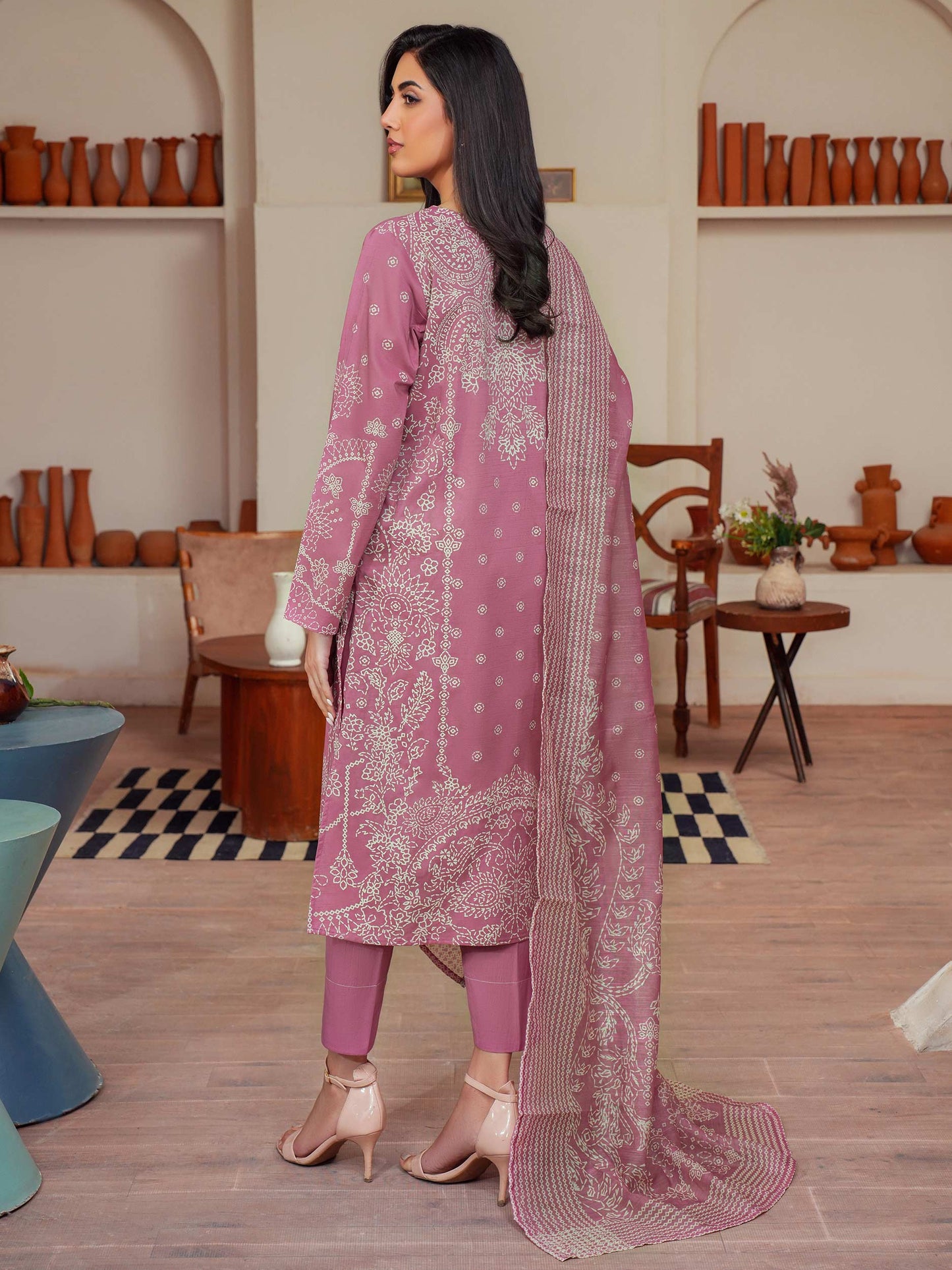 3 Piece Lawn Suit Embroidered (Unstitched)