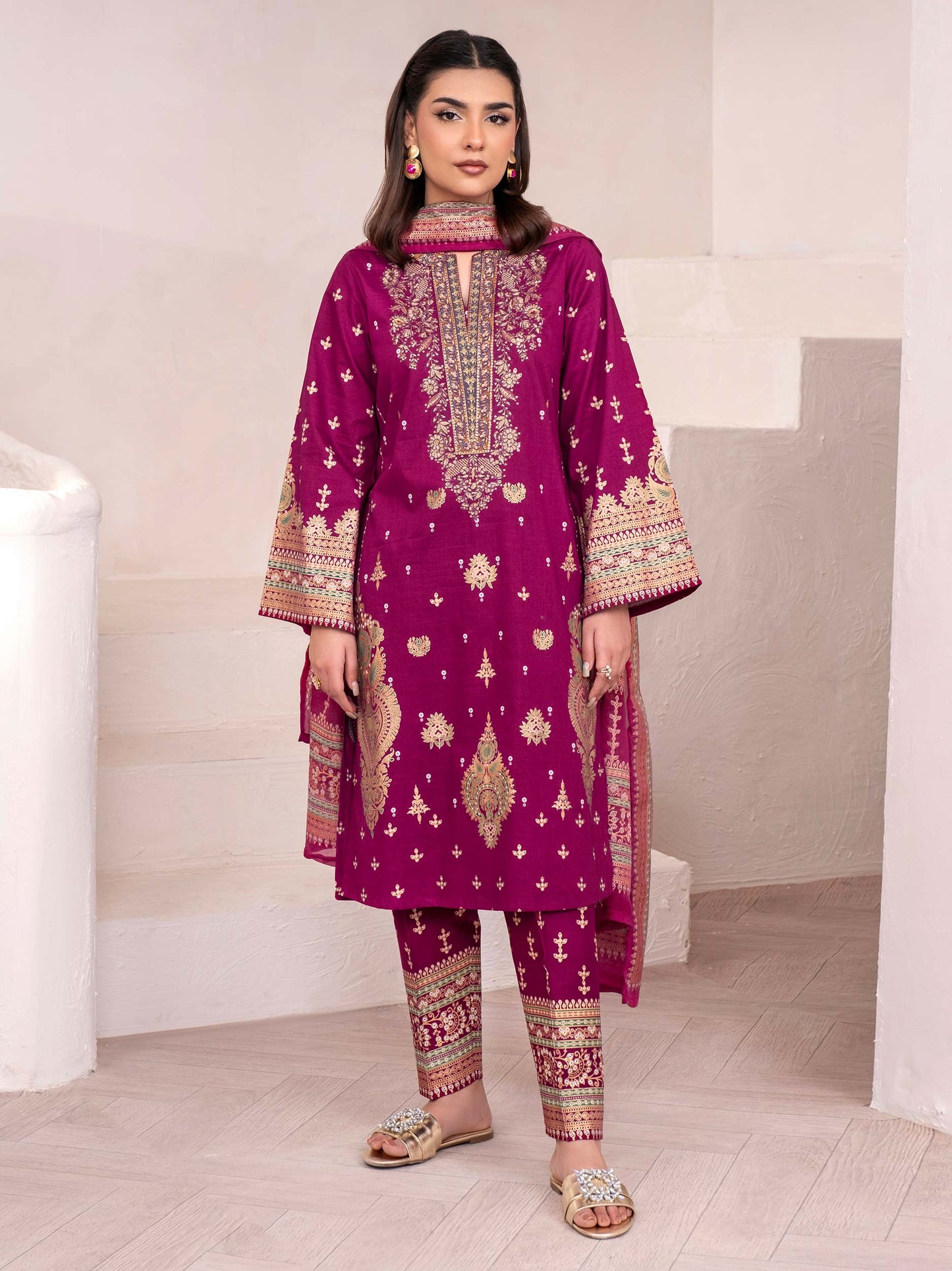 3 Piece Lawn Suit-Embroidered (Unstitched)