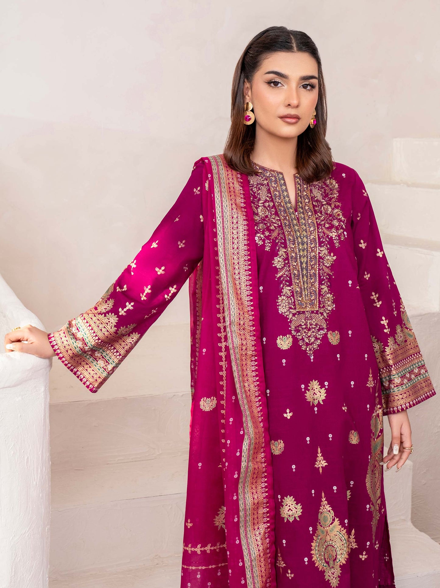 3 Piece Lawn Suit-Embroidered (Unstitched)