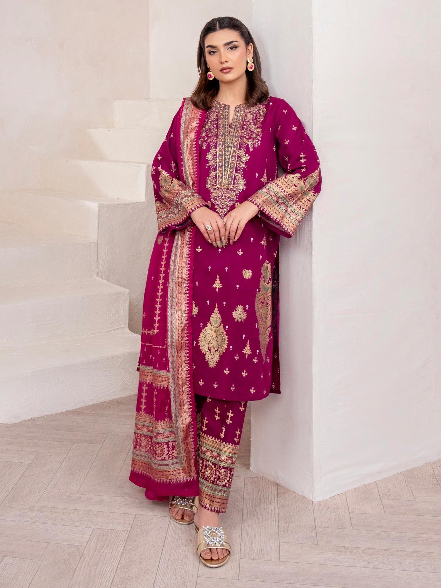 3 Piece Lawn Suit-Embroidered (Unstitched)