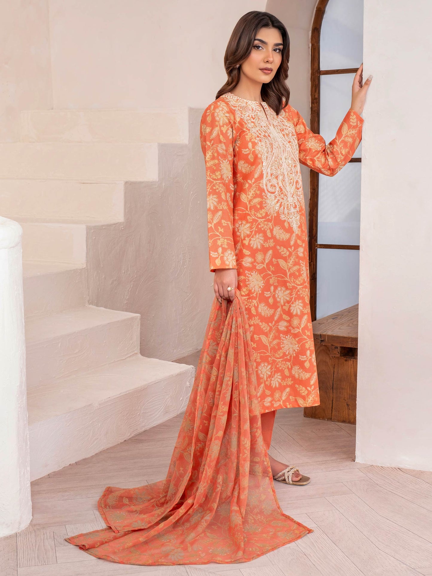 3 Piece Lawn Suit-Embroidered (Unstitched)