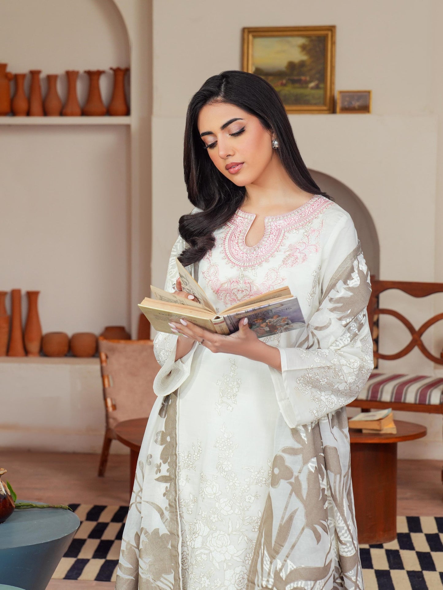 3 Piece Lawn Suit Embroidered (Unstitched)