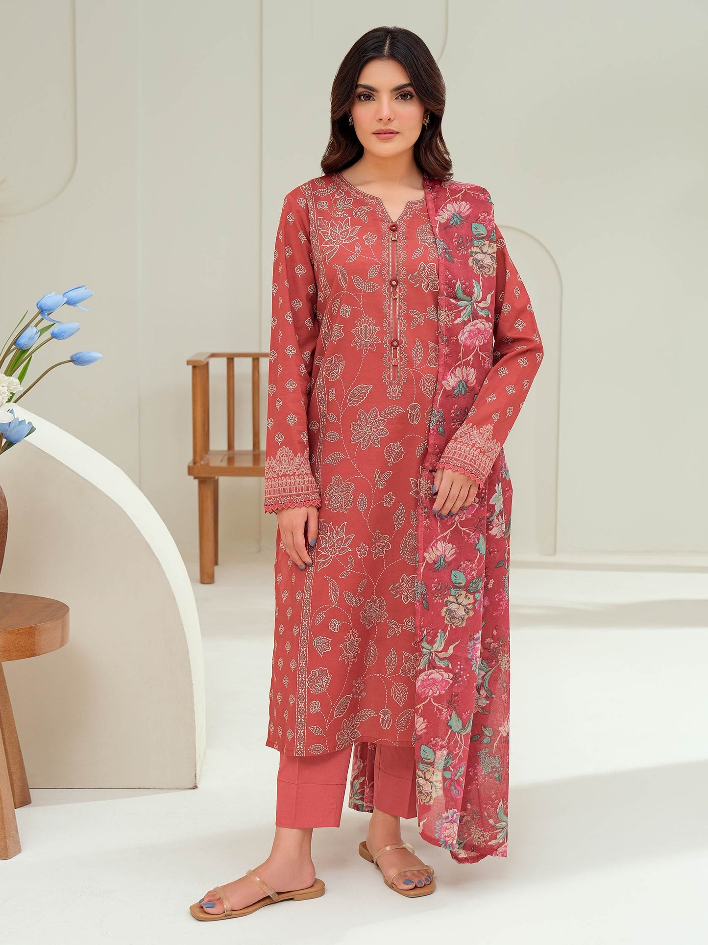 3 Piece Lawn Suit-Printed (Unstitched)
