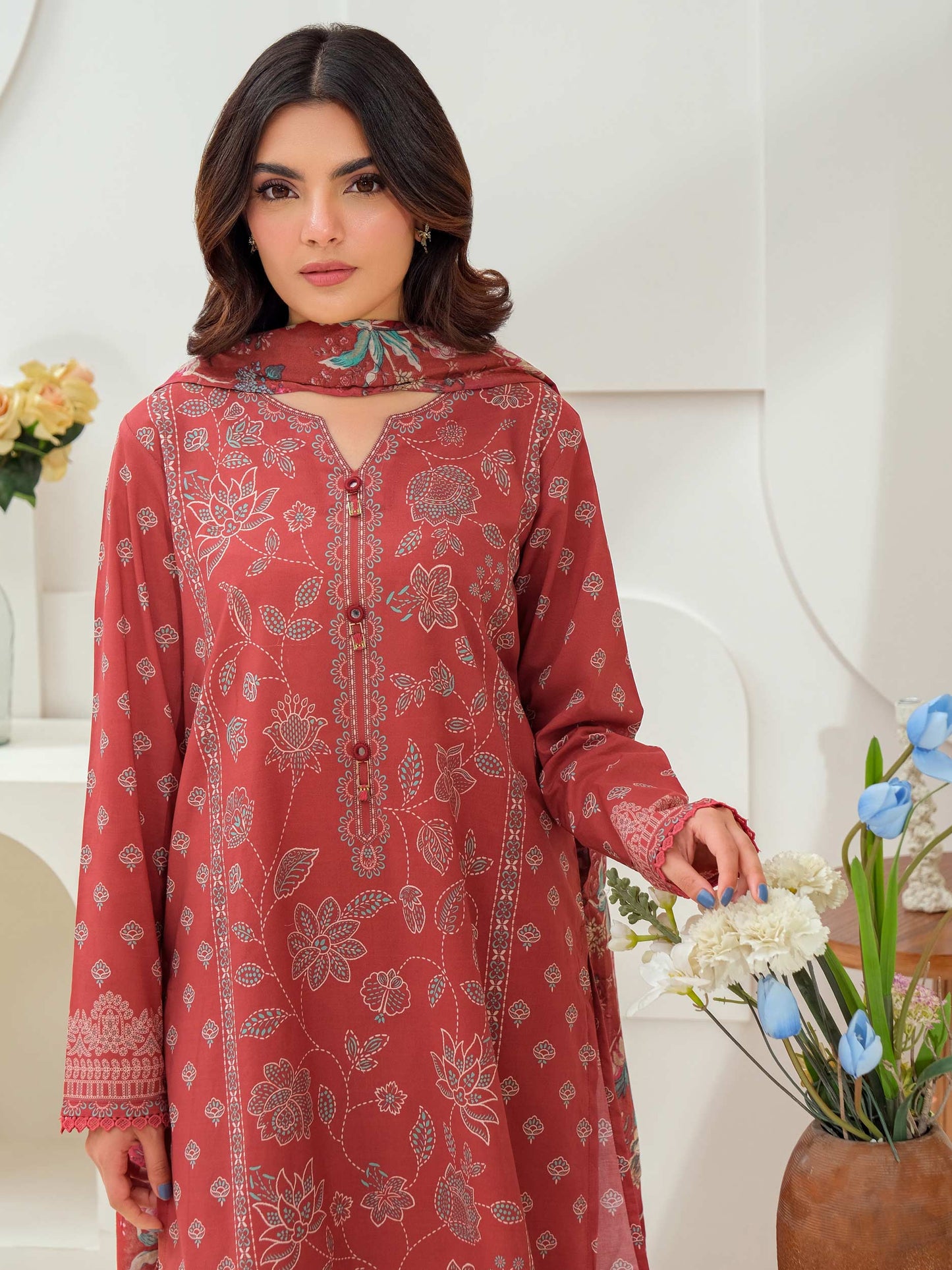 3 Piece Lawn Suit-Printed (Unstitched)