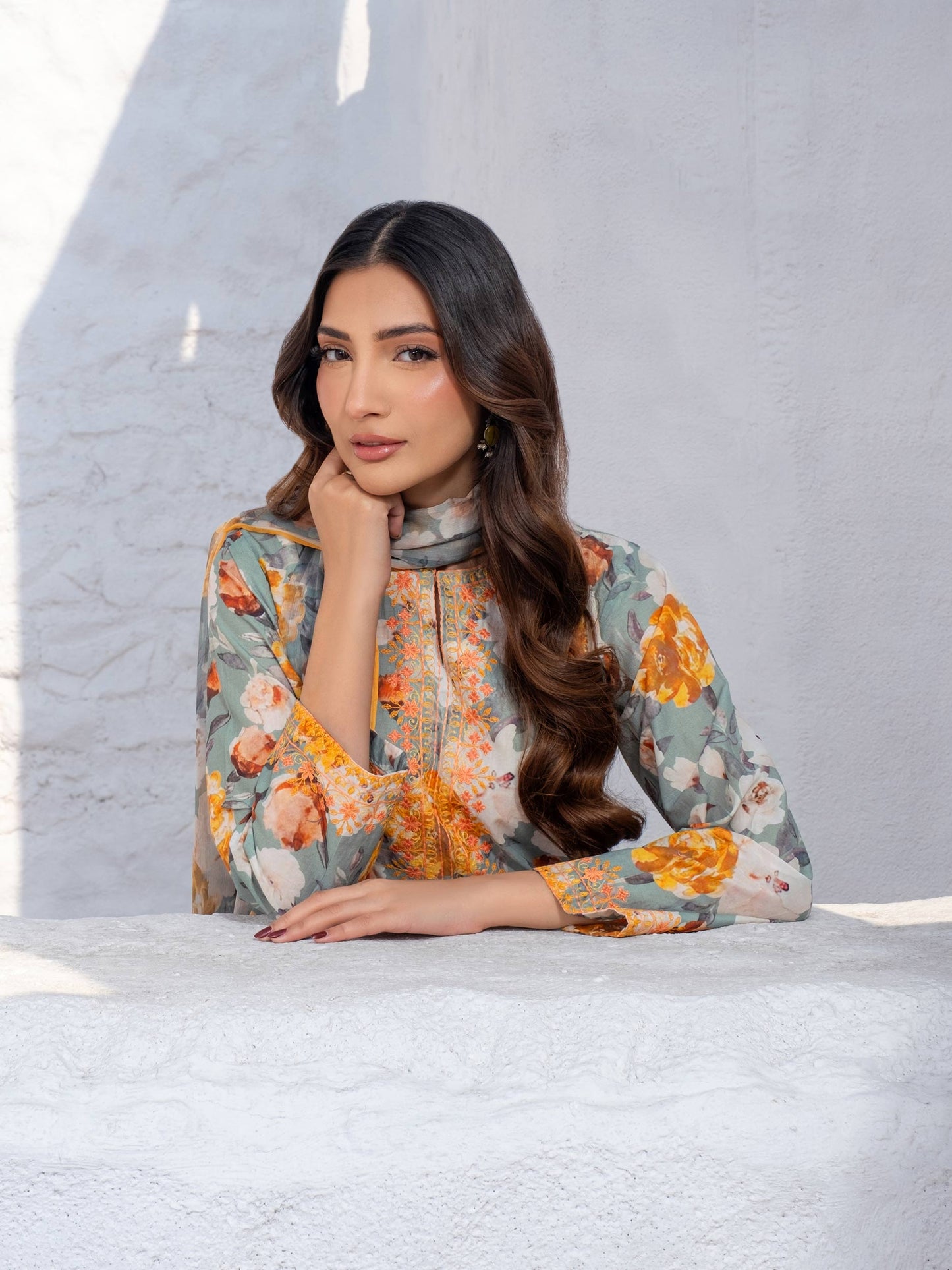 3 Piece Lawn Suit-Embroidered (Unstitched)