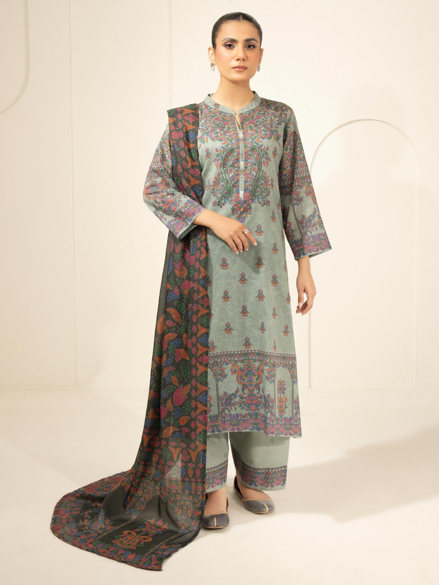 3 Piece Lawn Suit-Printed (Unstitched)
