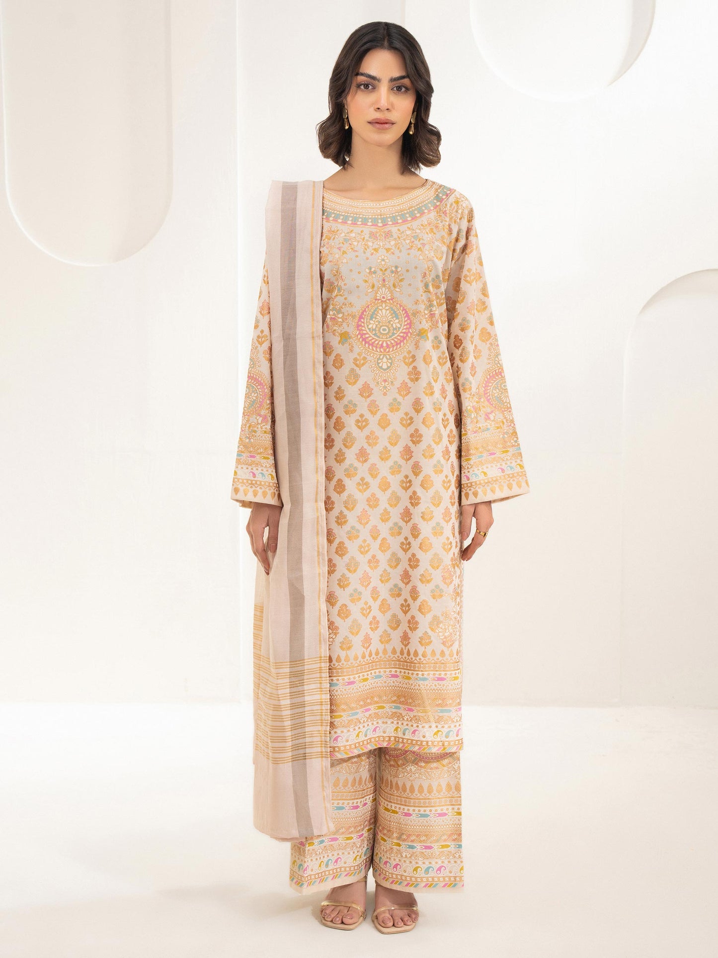 3 Piece Lawn Suit-Paste Print (Unstitched)