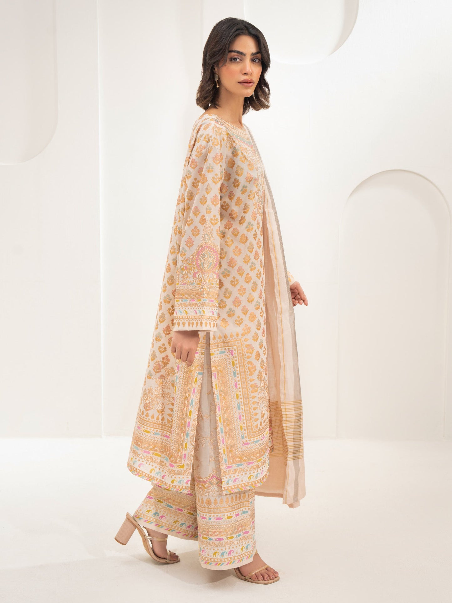 3 Piece Lawn Suit-Paste Print (Unstitched)