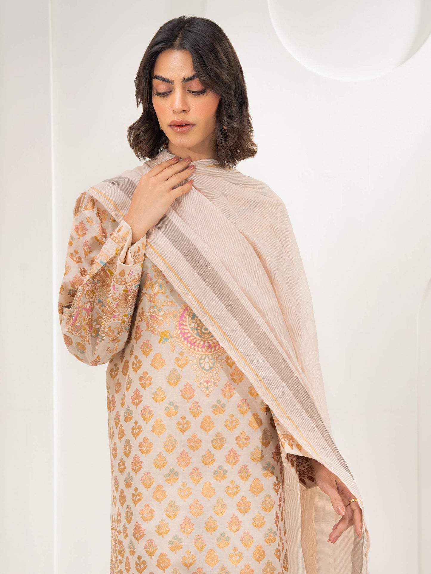 3 Piece Lawn Suit-Paste Print (Unstitched)