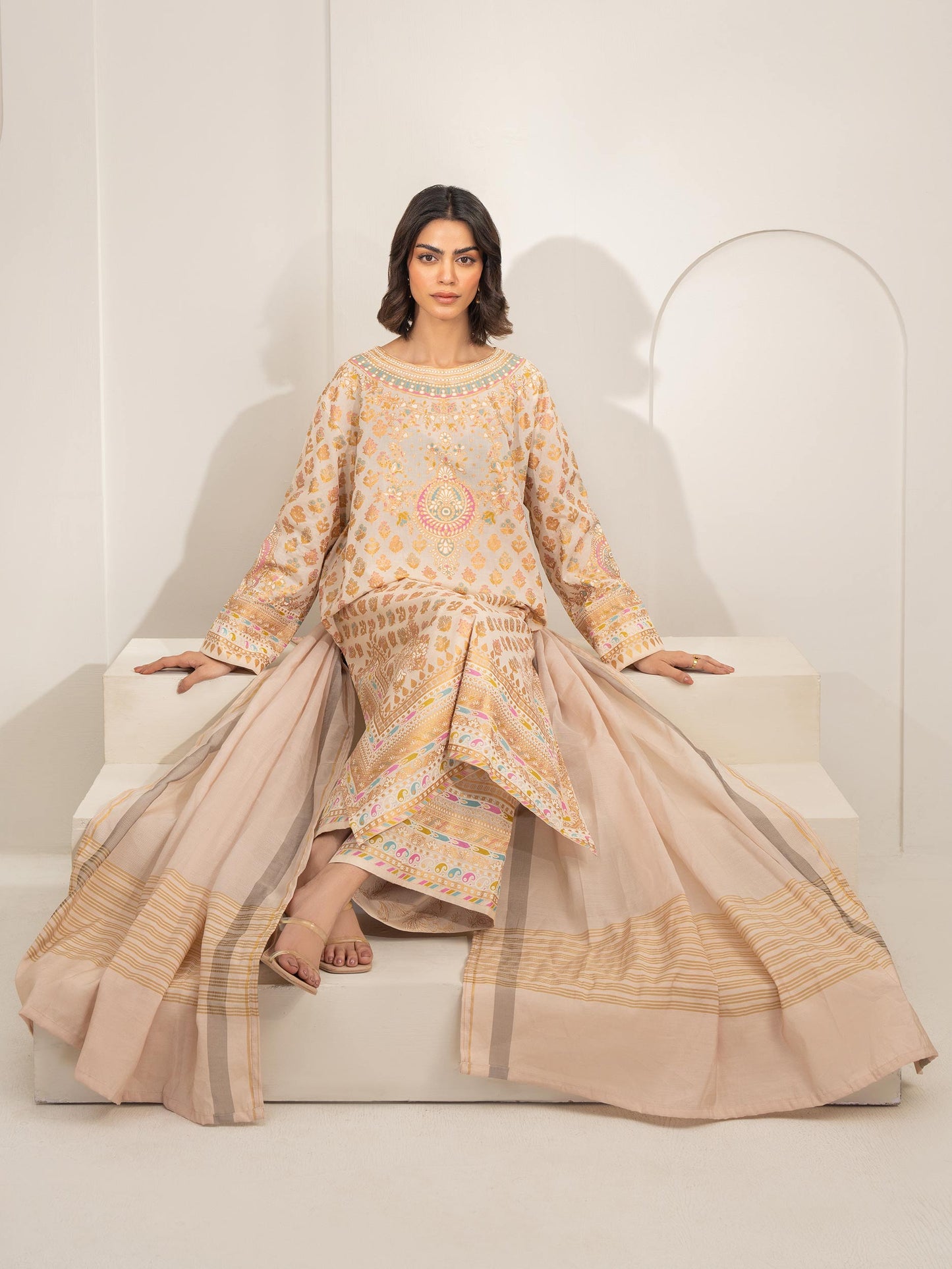 3 Piece Lawn Suit-Paste Print (Unstitched)