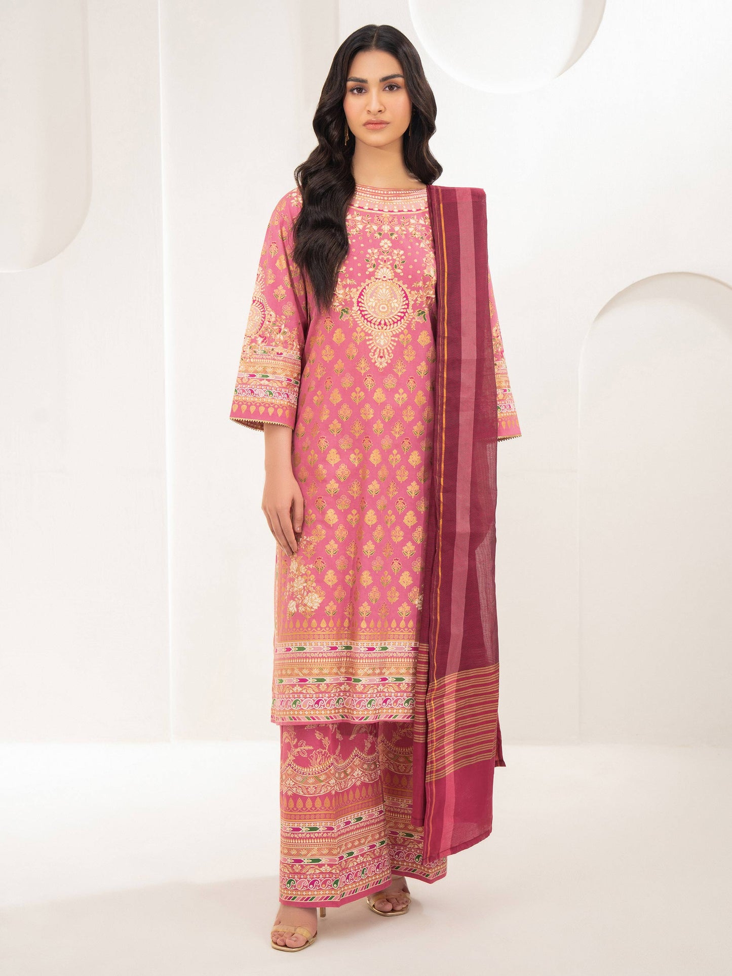 3 Piece Lawn Suit-Paste Print (Unstitched)