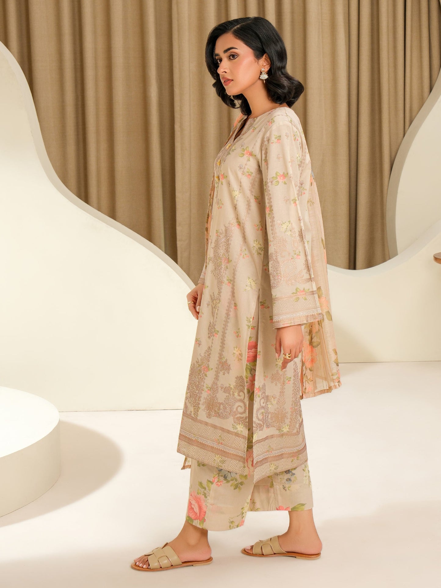 3 Piece Lawn Suit-Paste Print (Unstitched)