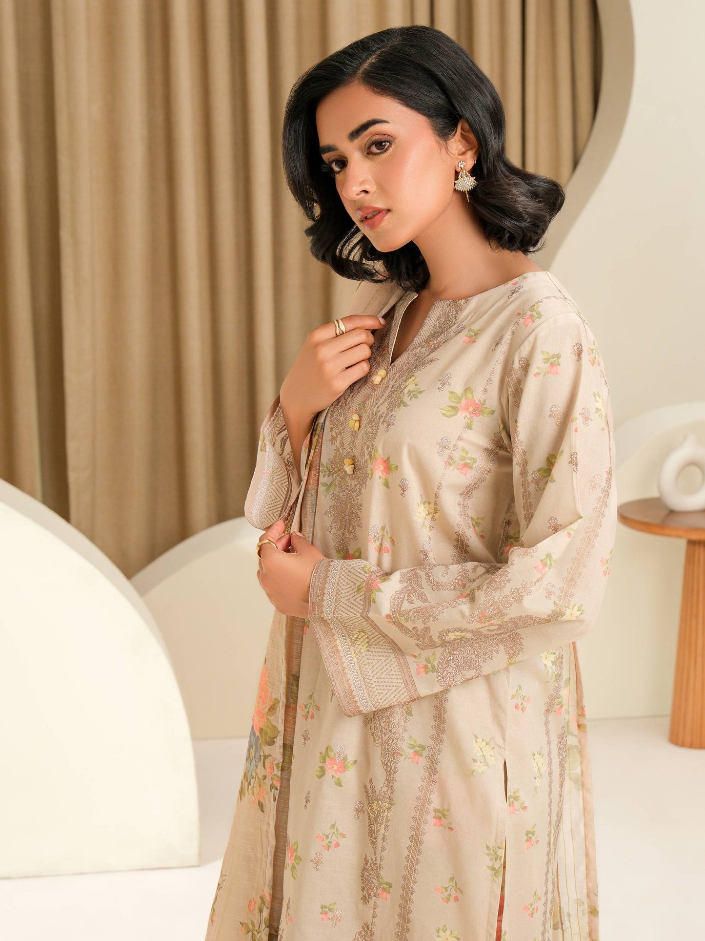 3 Piece Lawn Suit-Paste Print (Unstitched)