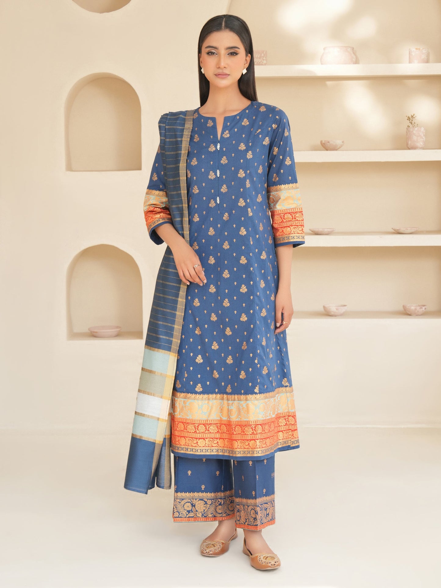 3 Piece Lawn Suit-Paste Print (Unstitched)