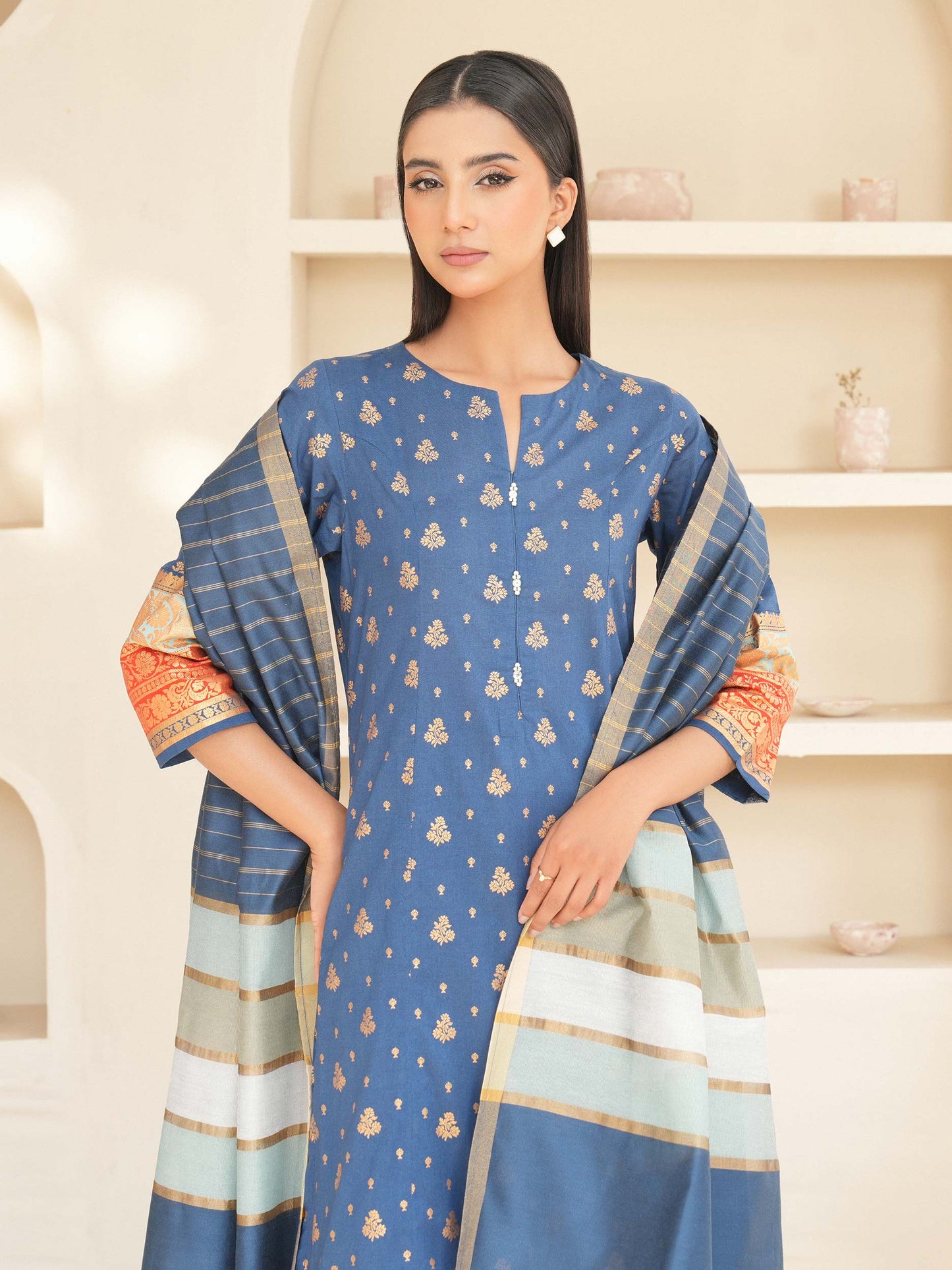 3 Piece Lawn Suit-Paste Print (Unstitched)