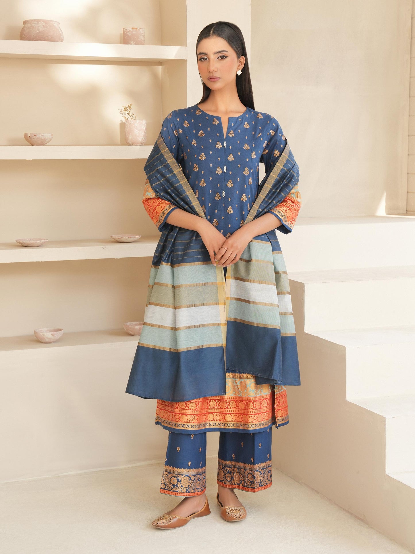 3 Piece Lawn Suit-Paste Print (Unstitched)
