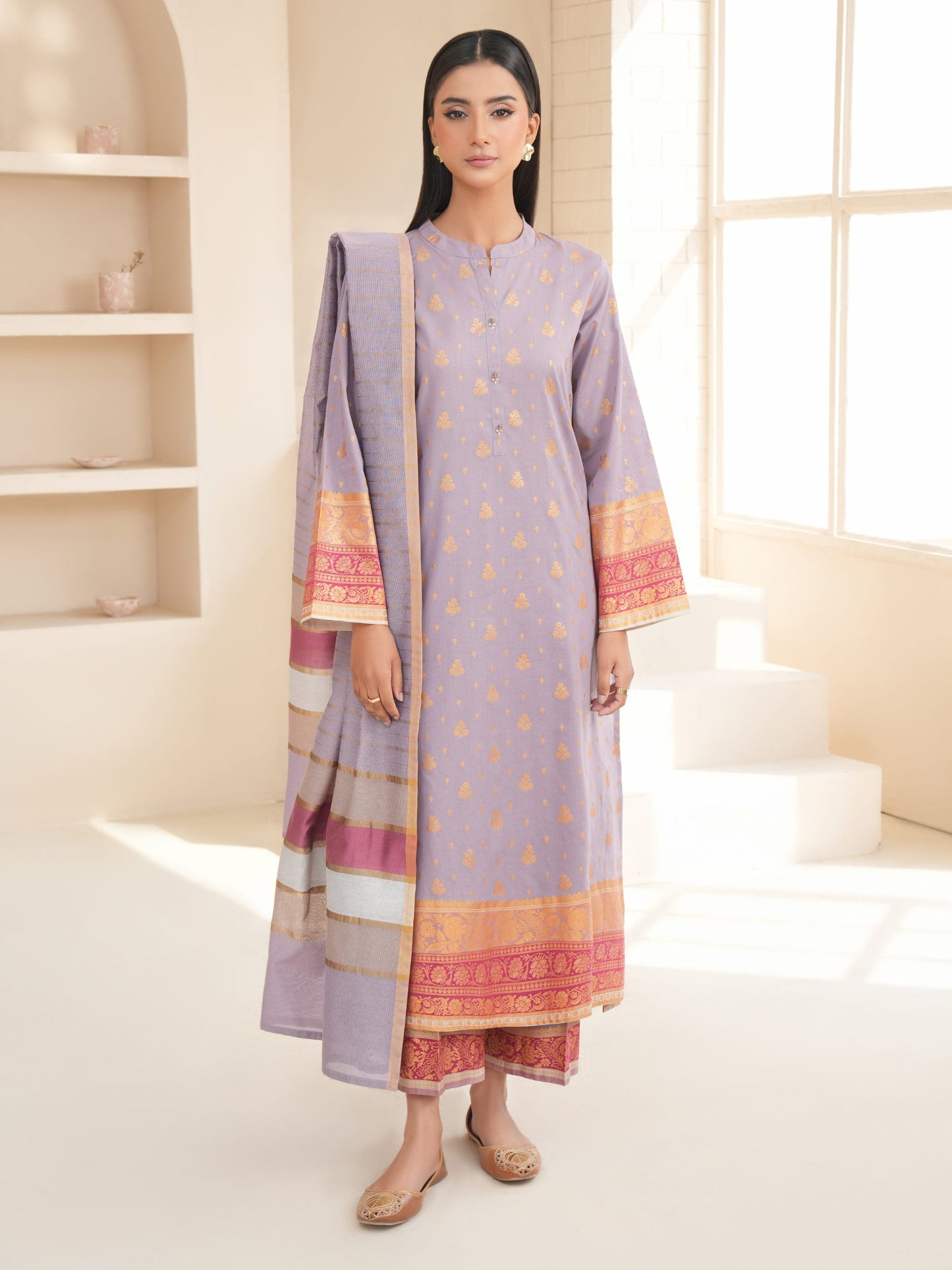 3 Piece Lawn Suit-Paste Print (Unstitched)