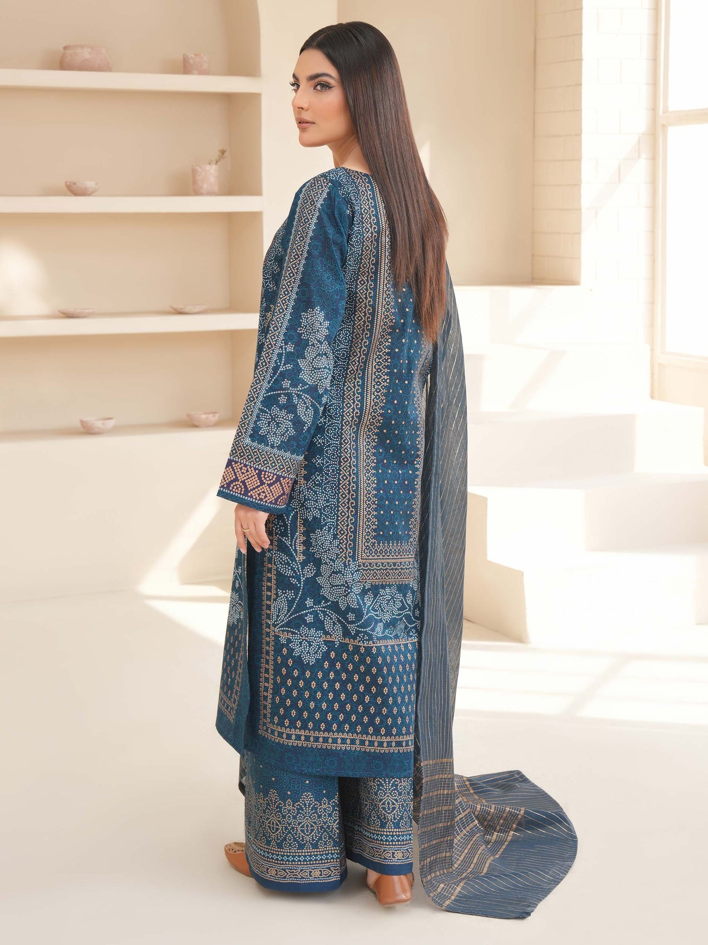 3 Piece Lawn Suit-Paste Print (Unstitched)