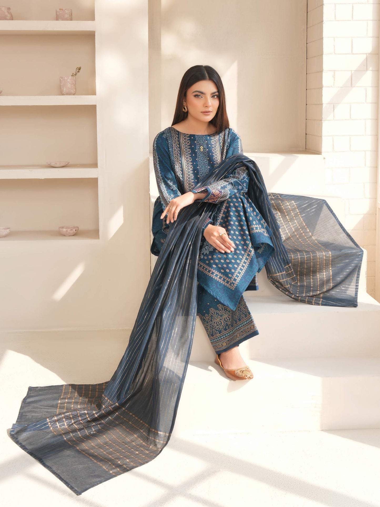 3 Piece Lawn Suit-Paste Print (Unstitched)