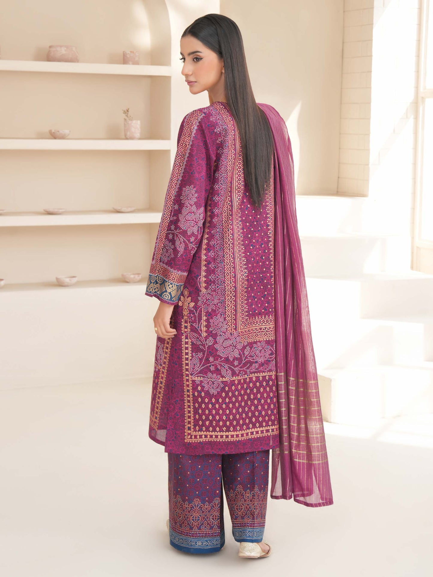 3 Piece Lawn Suit-Paste Print (Unstitched)