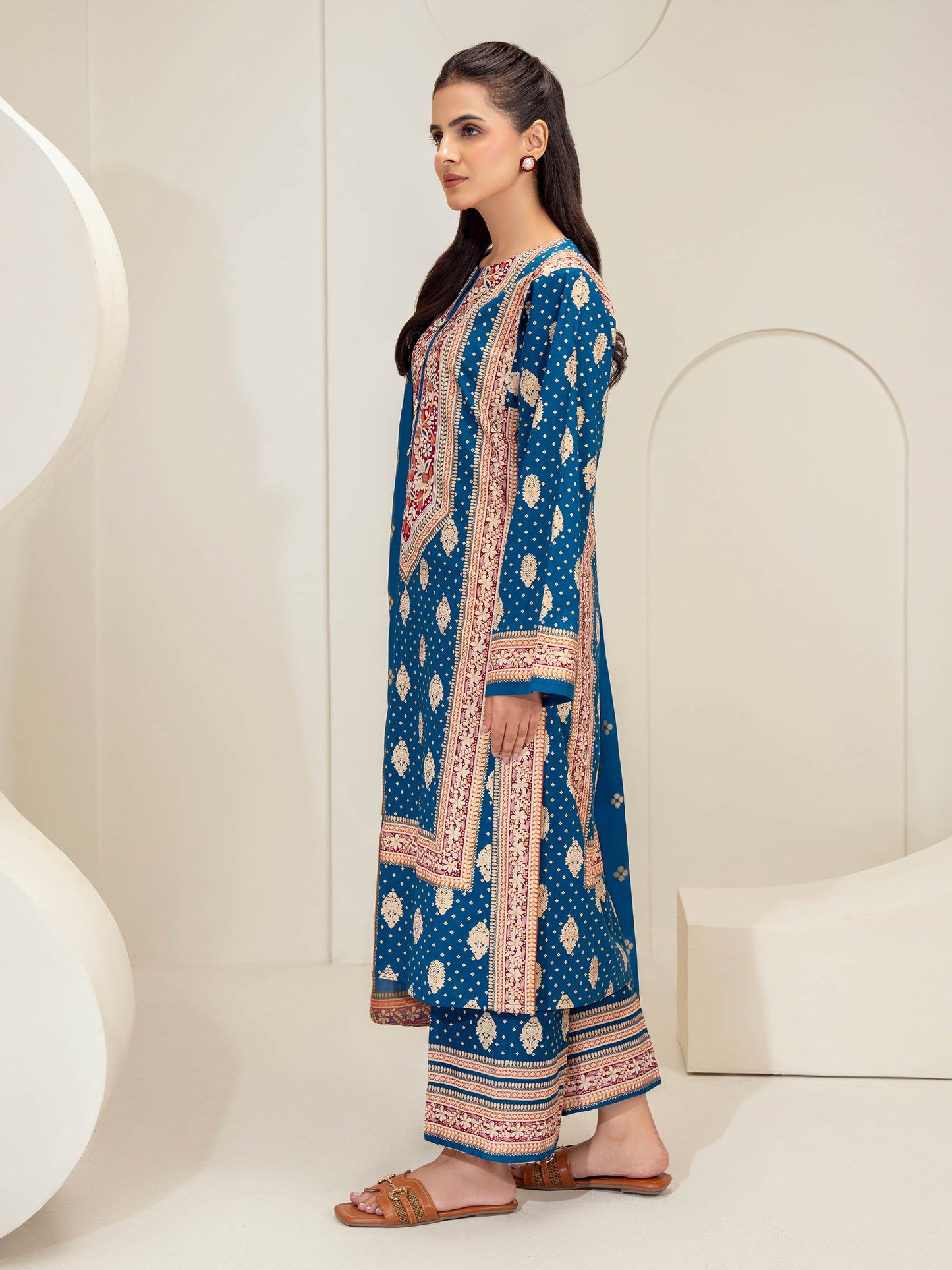 3 Piece Lawn Suit-Paste Print (Unstitched)