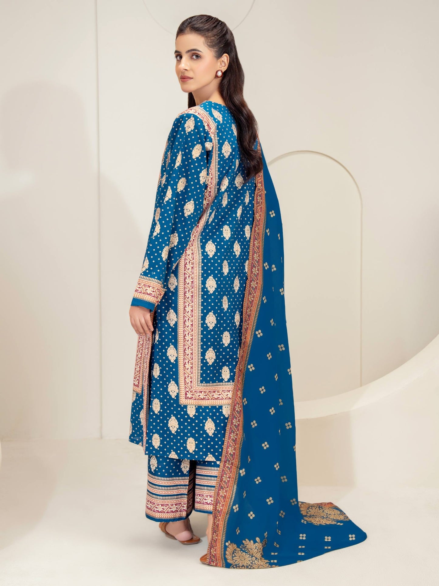 3 Piece Lawn Suit-Paste Print (Unstitched)