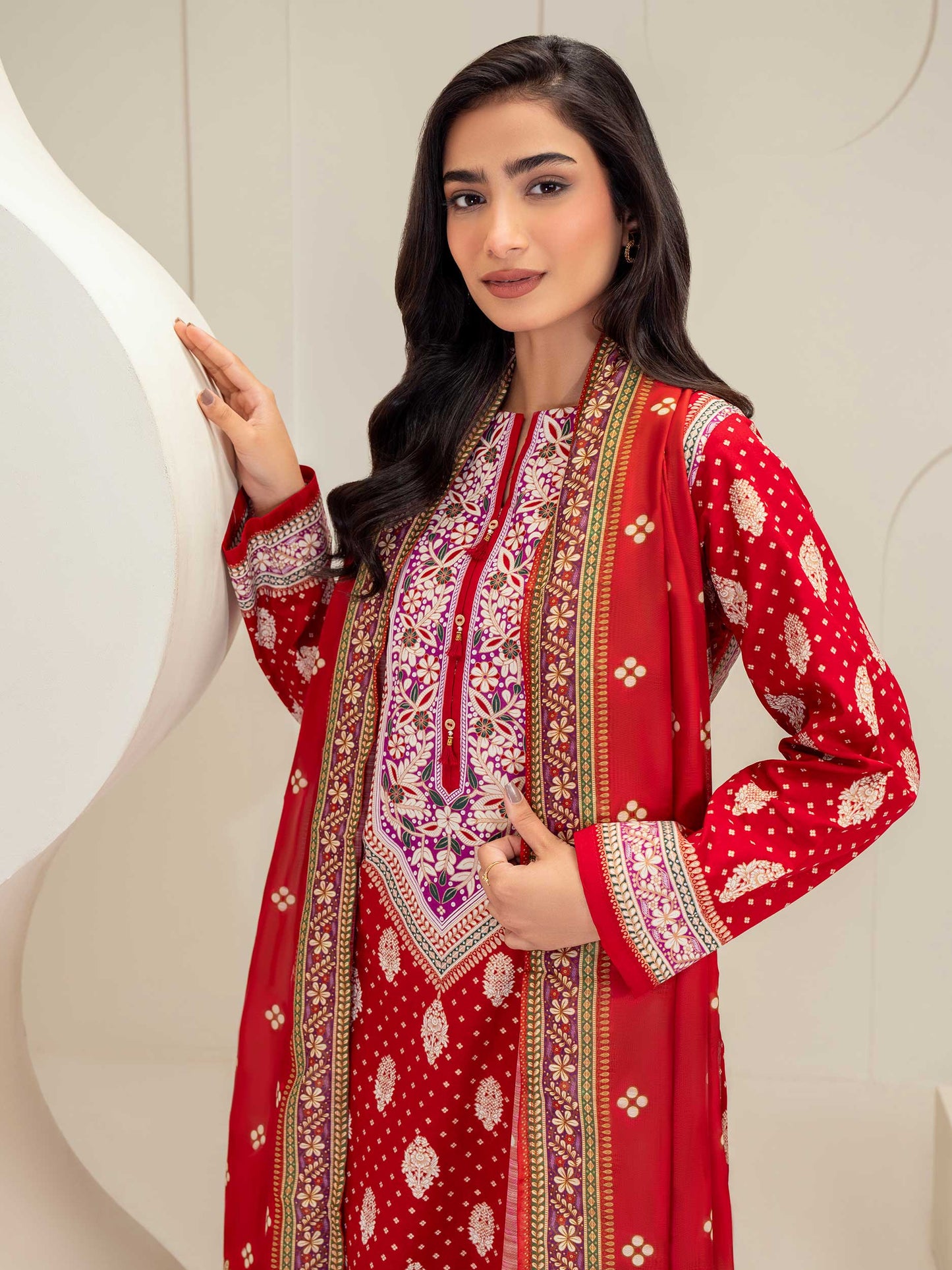 3 Piece Lawn Suit-Paste Print (Unstitched)