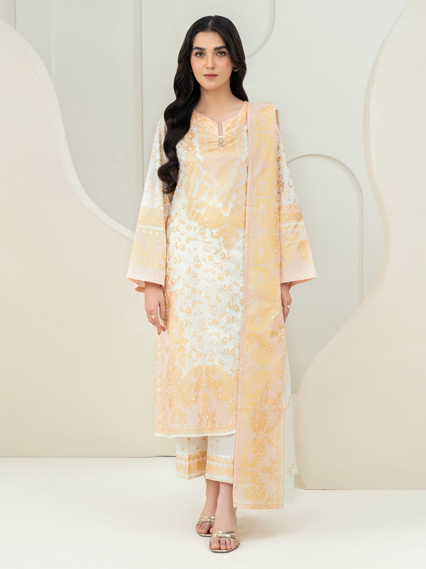 3 Piece Lawn Suit-Paste Print (Unstitched)