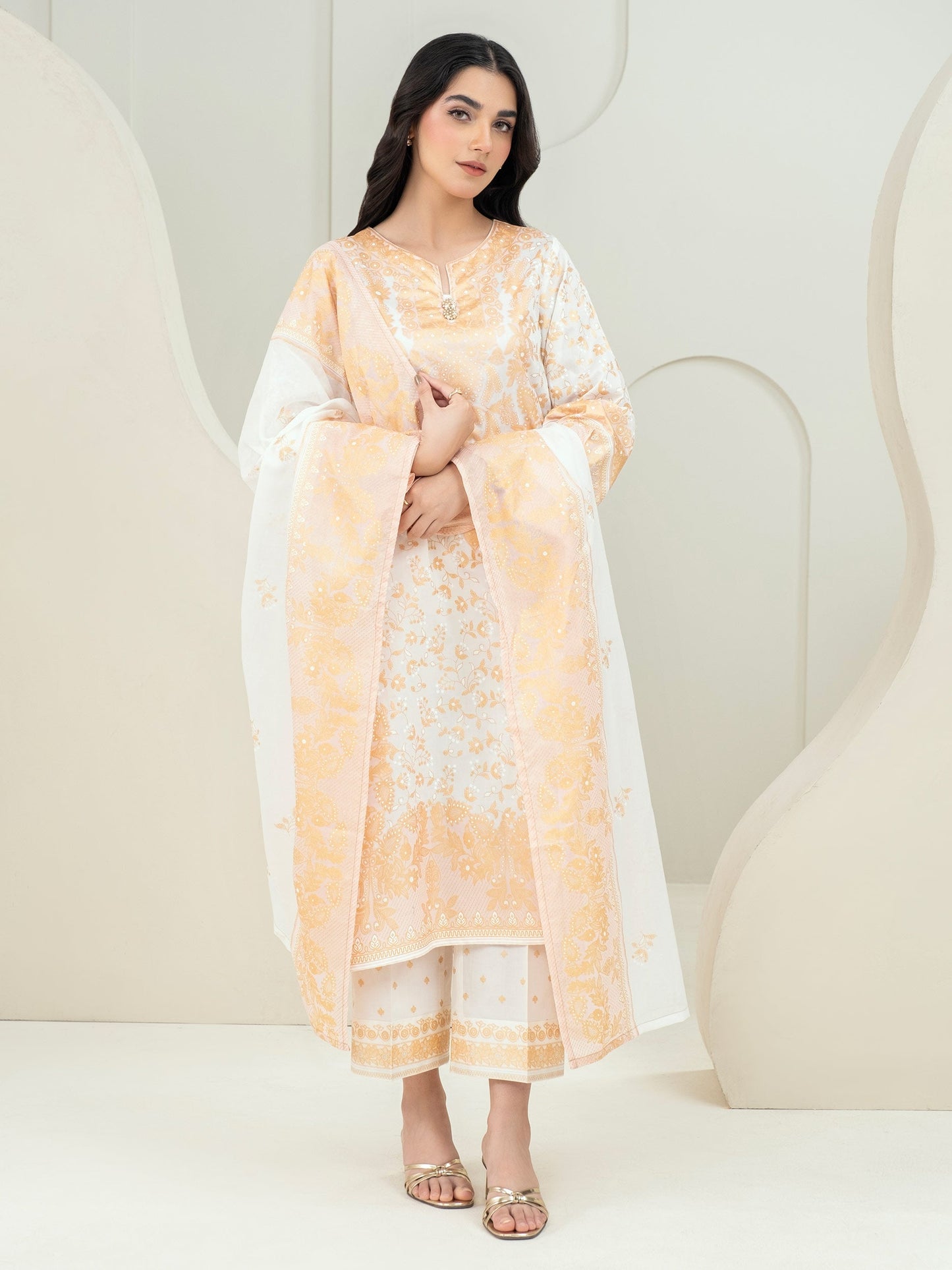 3 Piece Lawn Suit-Paste Print (Unstitched)