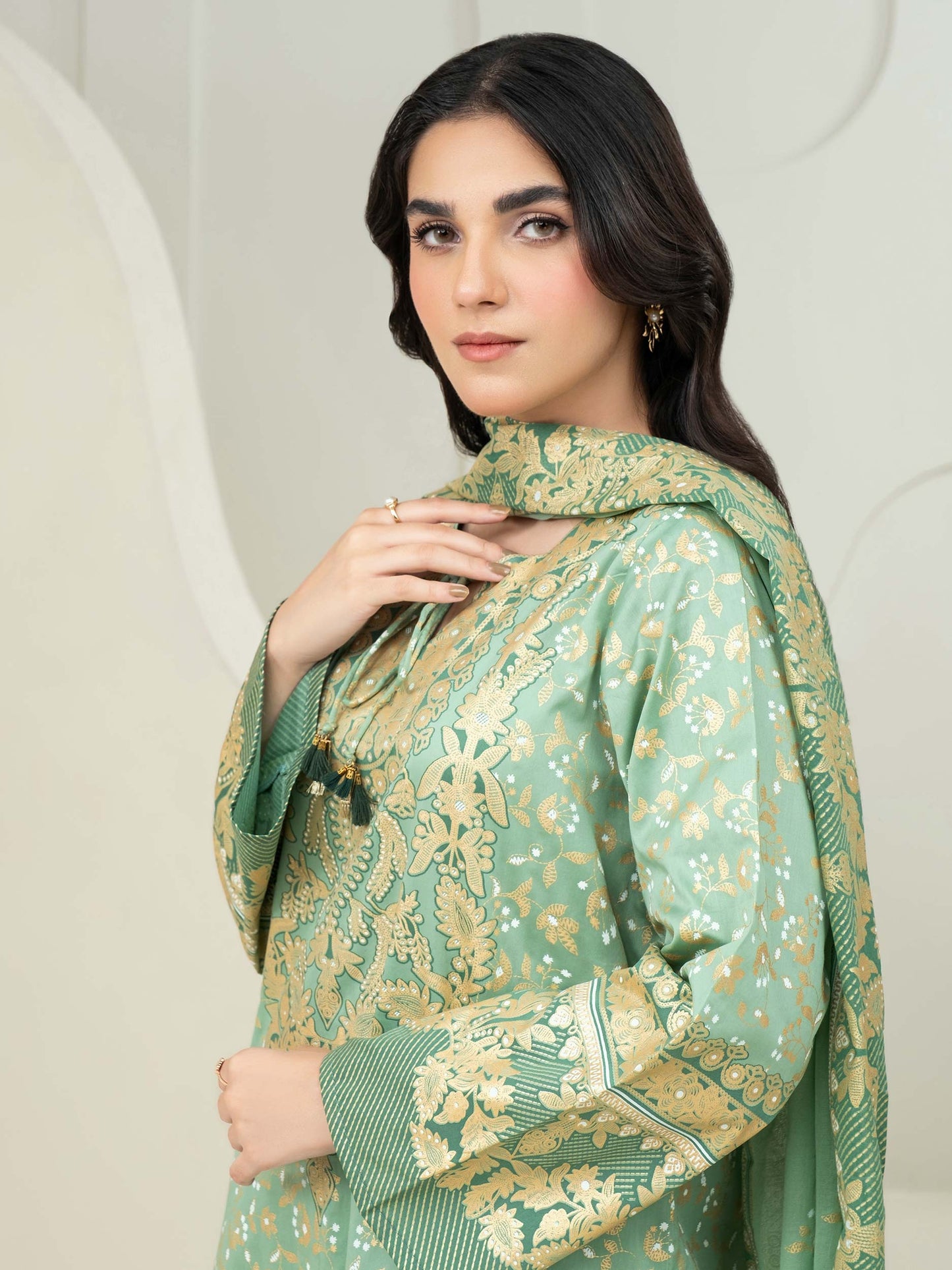 3 Piece Lawn Suit-Paste Print (Unstitched)