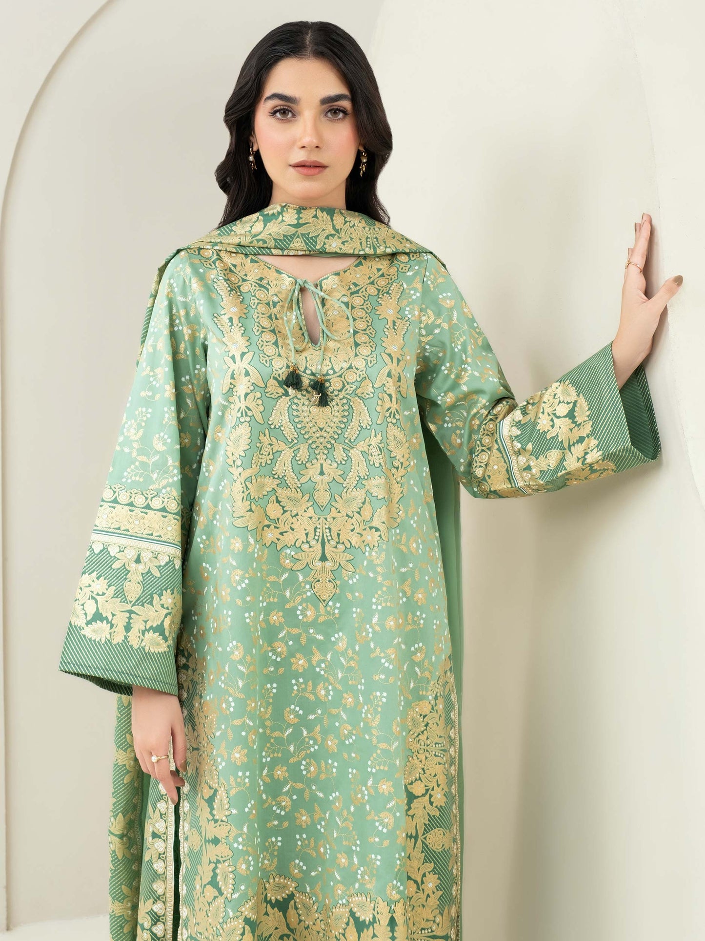 3 Piece Lawn Suit-Paste Print (Unstitched)
