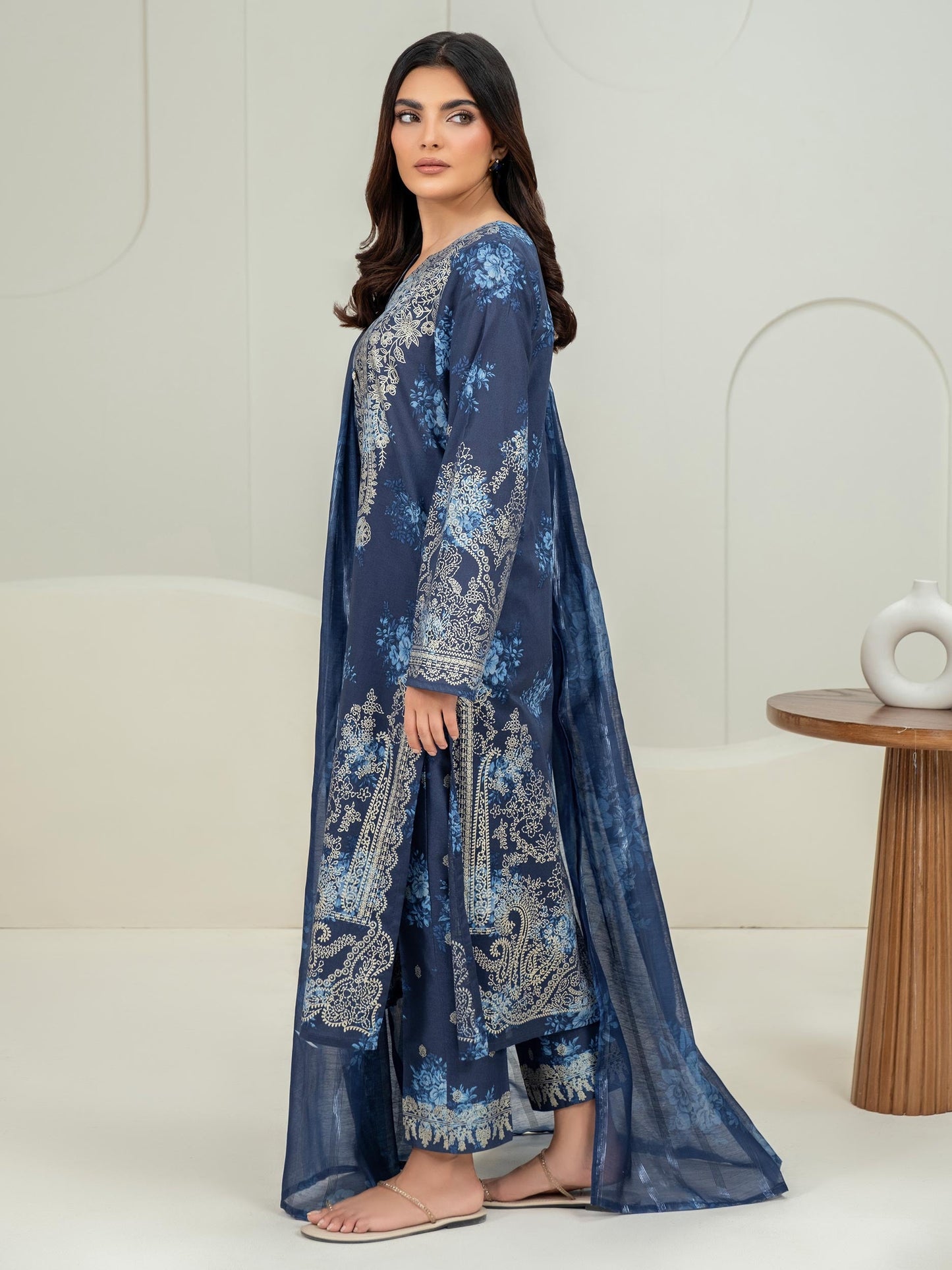 3 Piece Lawn Suit-Paste Print (Unstitched)