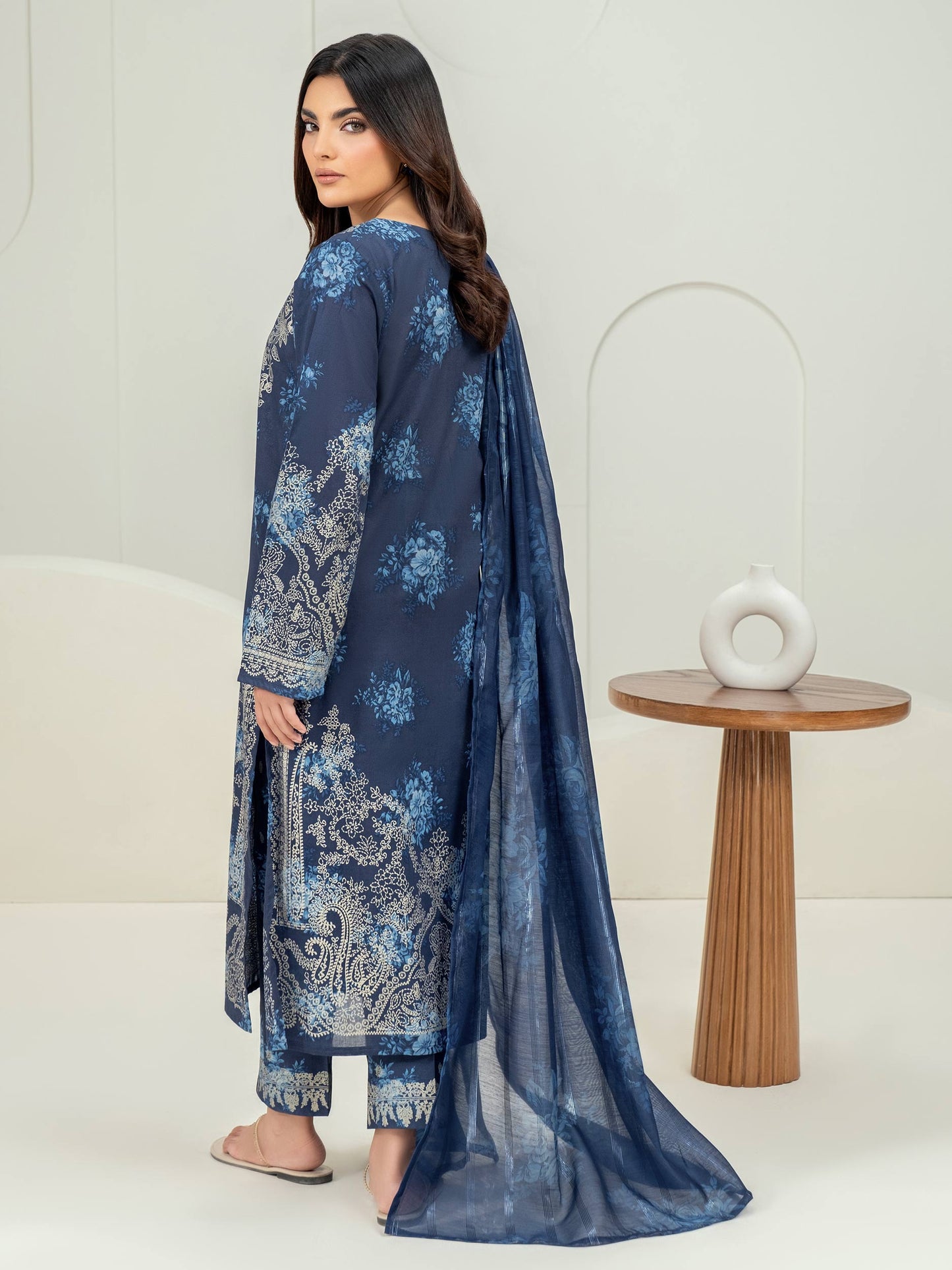 3 Piece Lawn Suit-Paste Print (Unstitched)