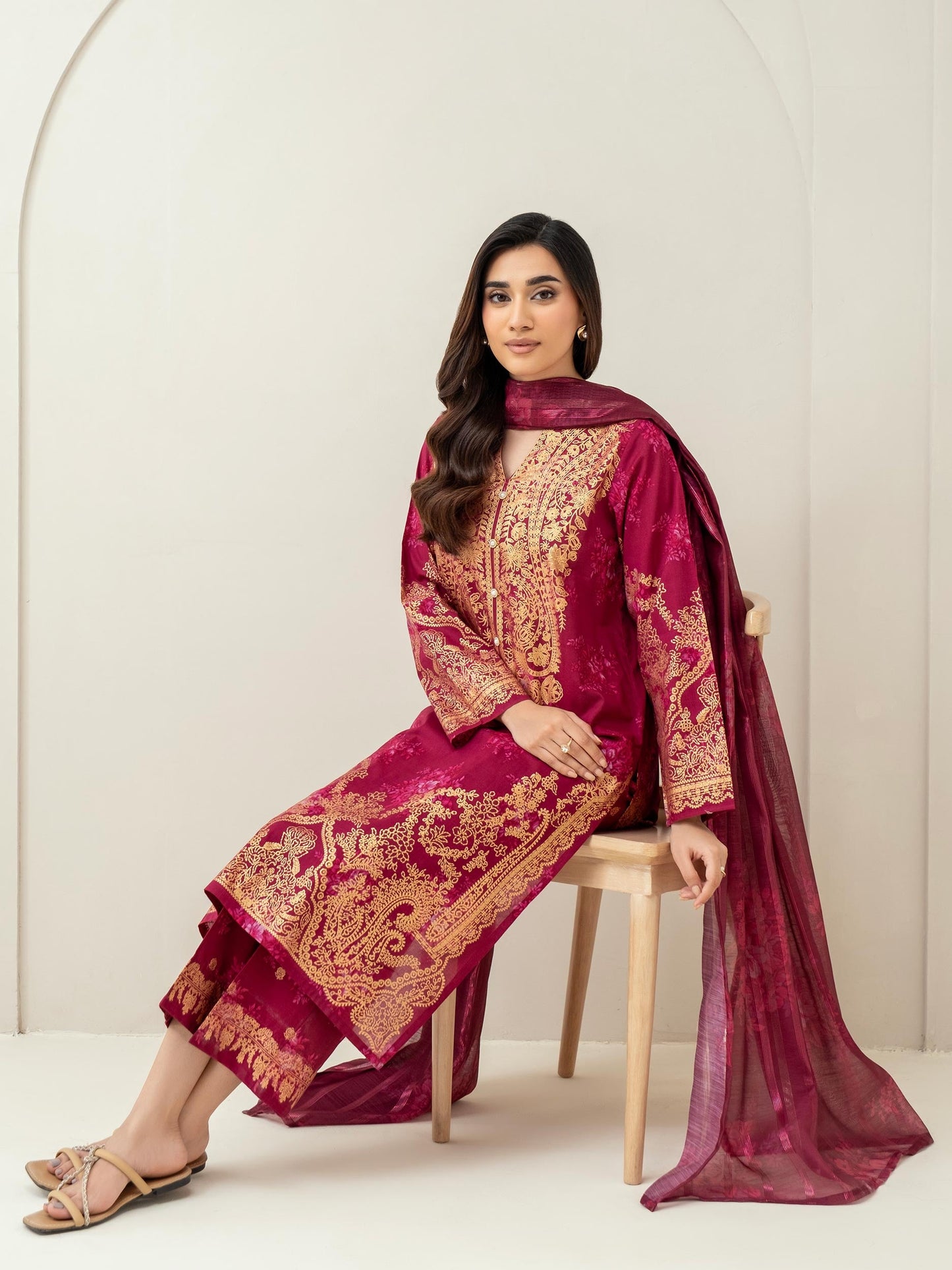 3 Piece Lawn Suit-Paste Print (Unstitched)