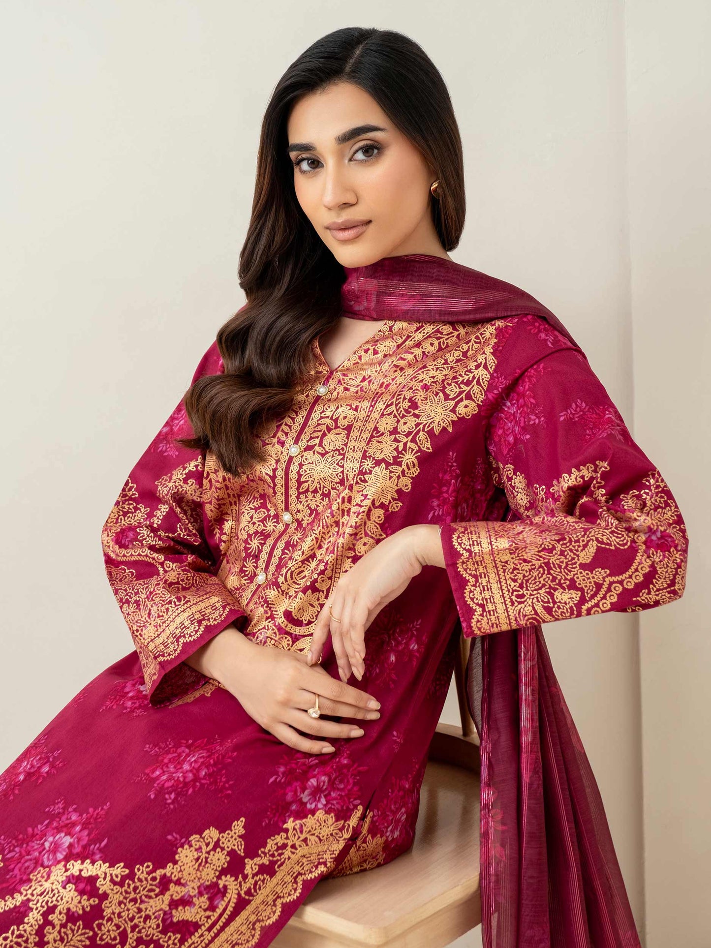 3 Piece Lawn Suit-Paste Print (Unstitched)
