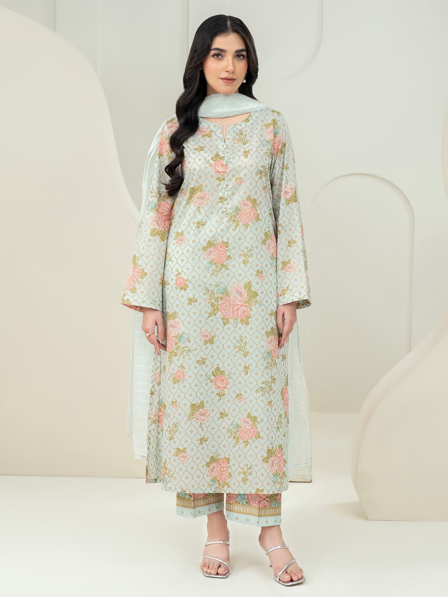 3 Piece Lawn Suit-Paste Print (Unstitched)