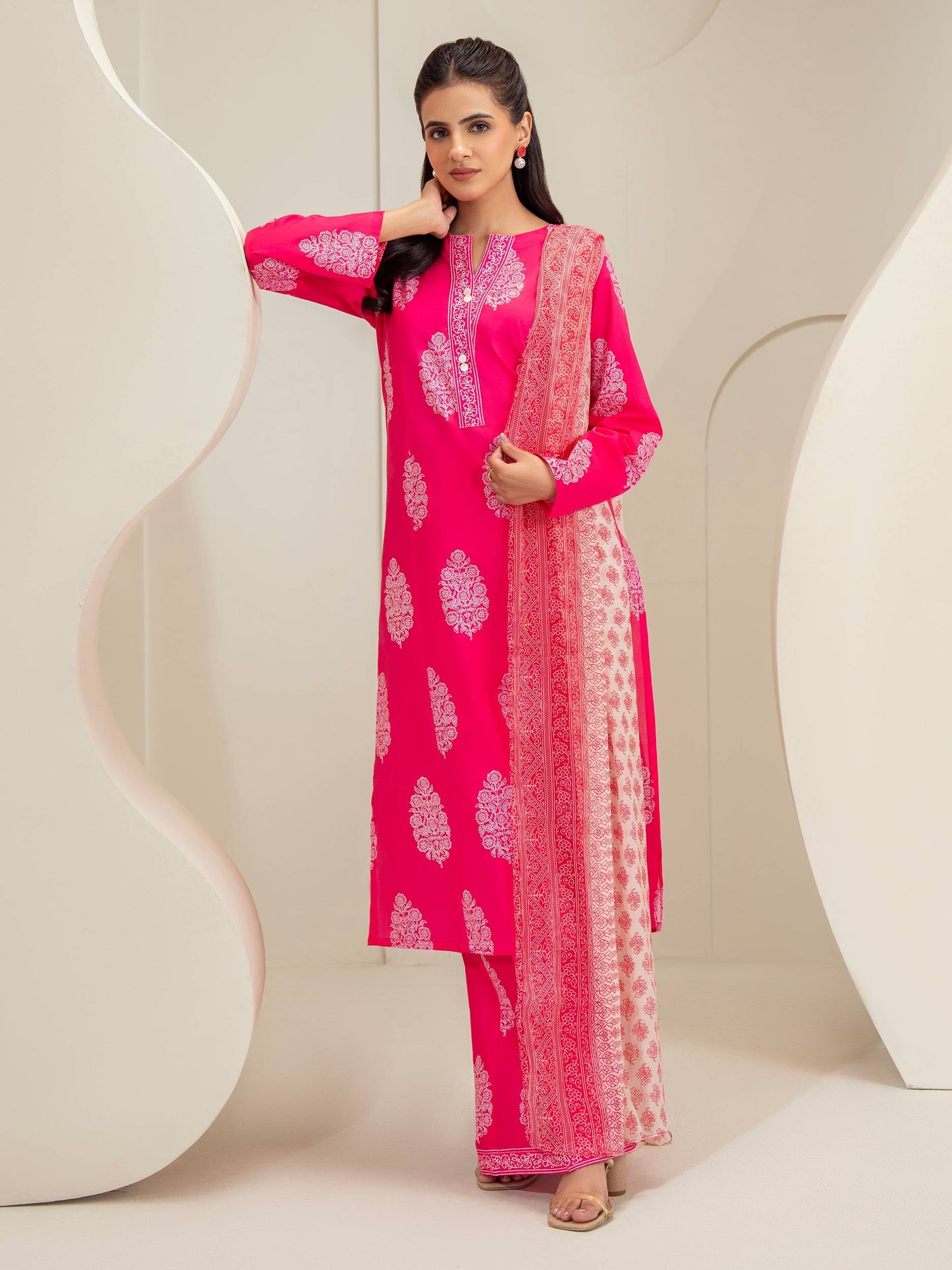 3 Piece Lawn Suit-Printed (Unstitched)