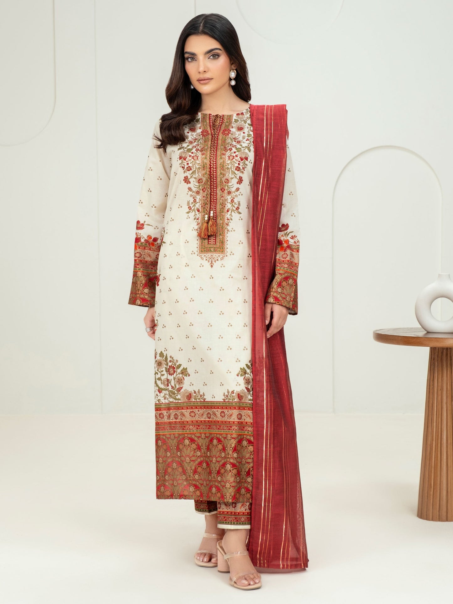 3 Piece Lawn Suit-Paste Print (Unstitched)