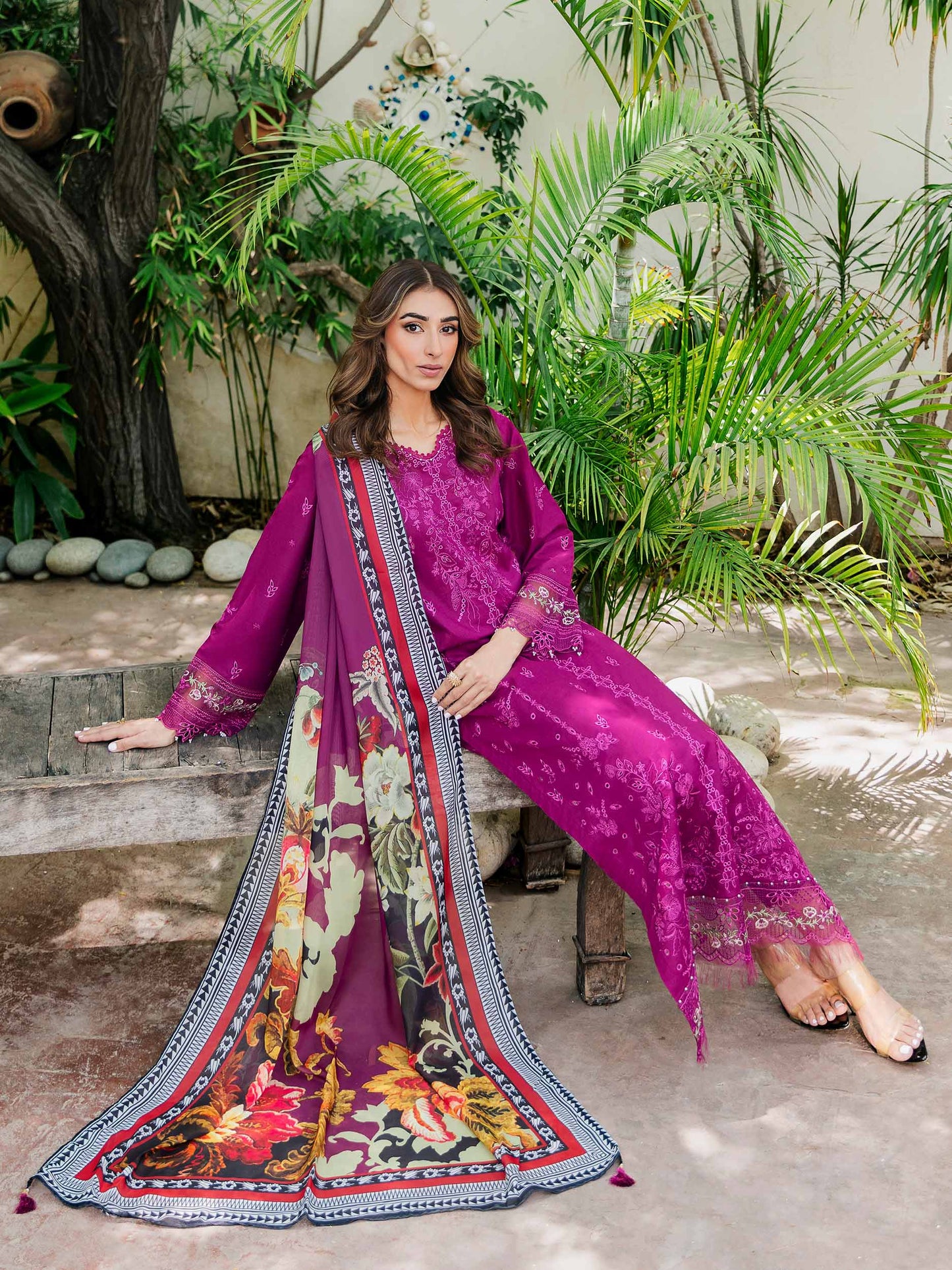 3 Piece Lawn Suit-Embroidered (Unstitched)
