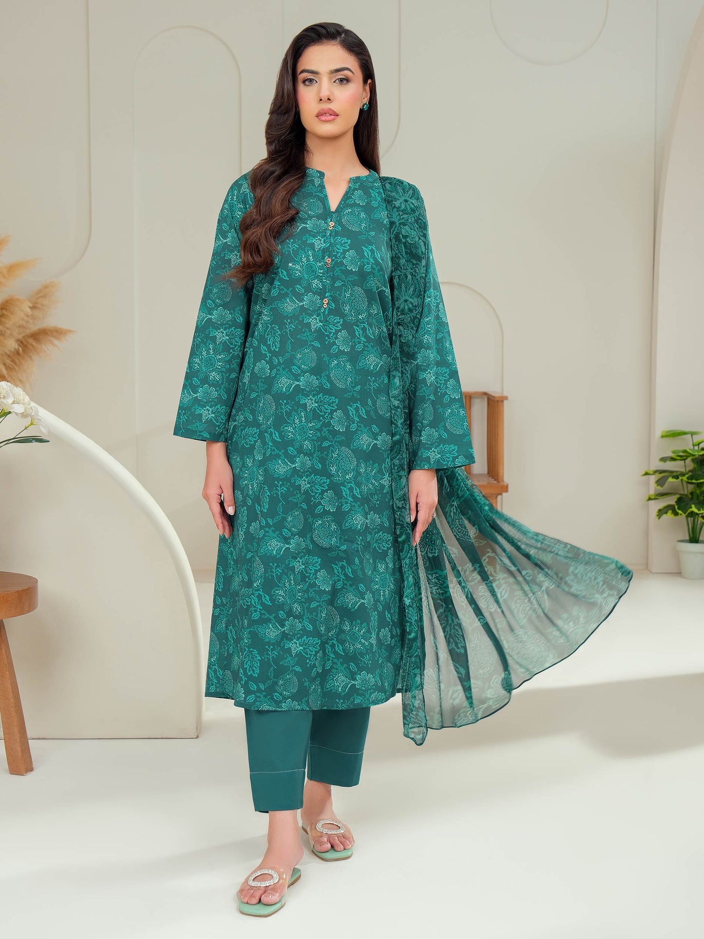 3 Piece Lawn Suit-Printed (Unstitched)