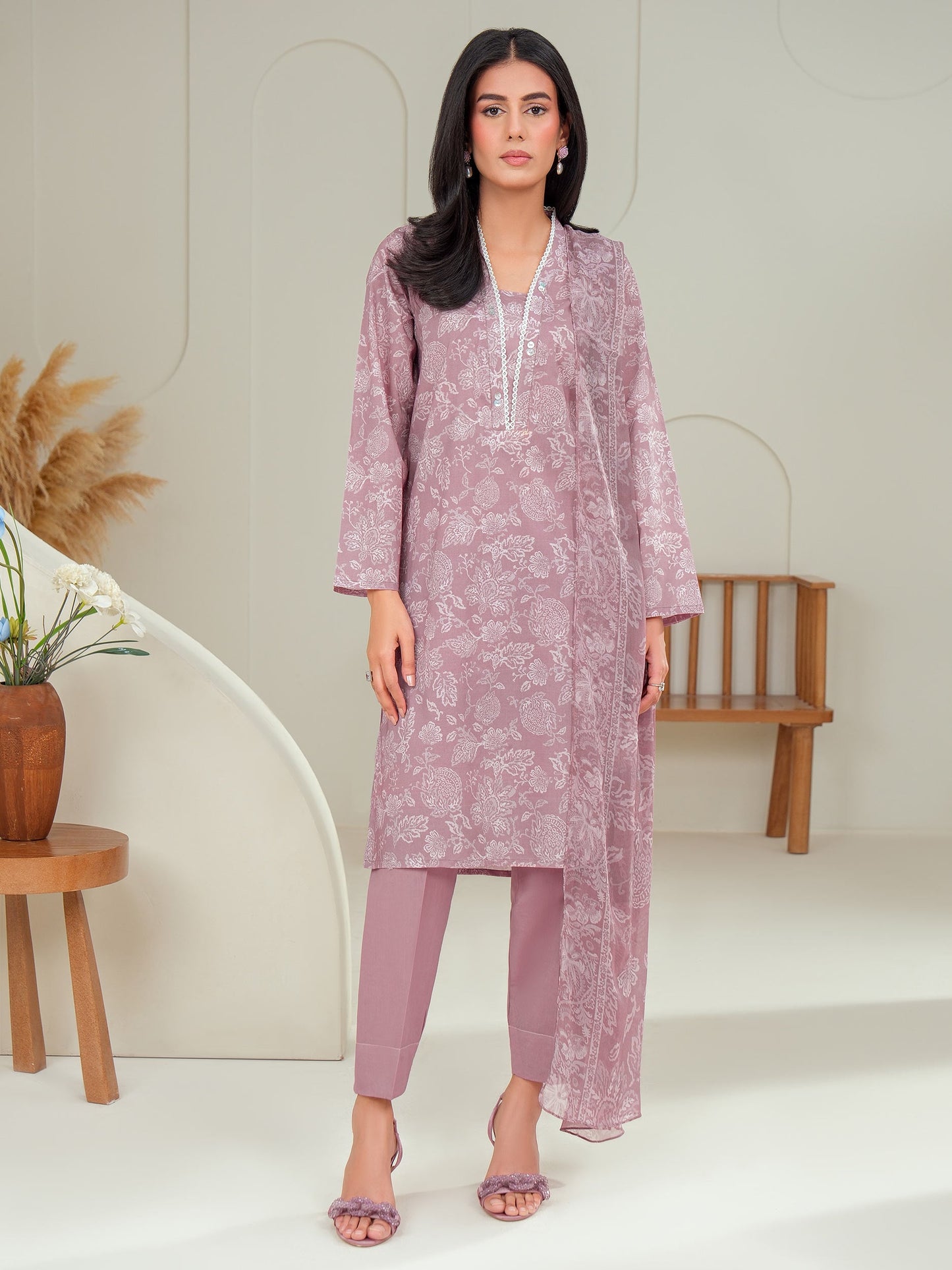 3 Piece Lawn Suit-Printed (Unstitched)