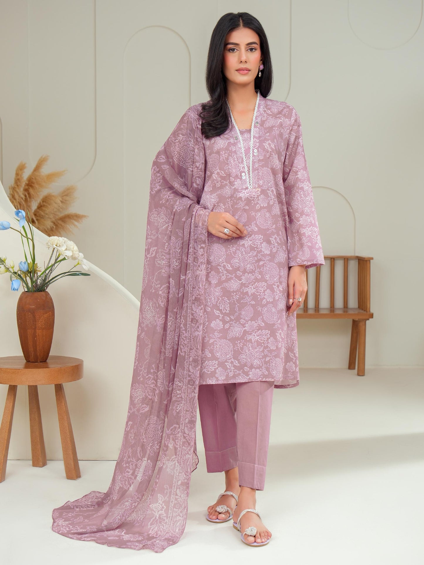 3 Piece Lawn Suit-Printed (Unstitched)