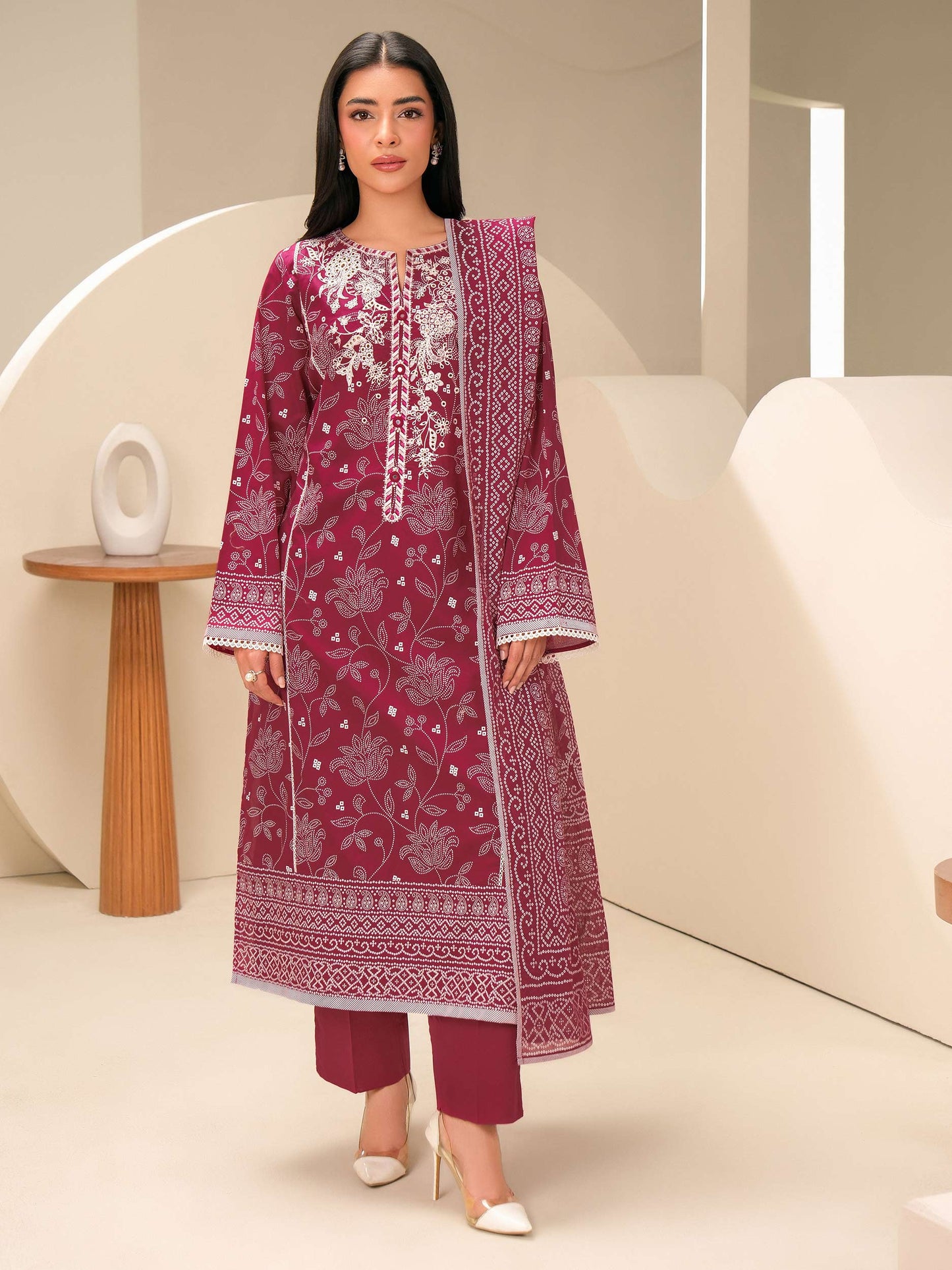 3 Piece Lawn Suit-Embroidered (Unstitched)