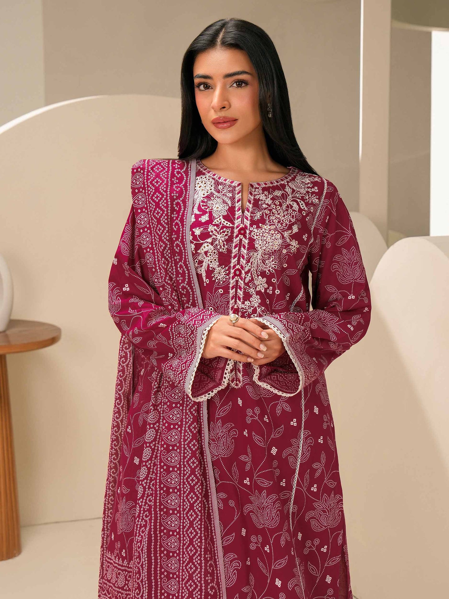 3 Piece Lawn Suit-Embroidered (Unstitched)