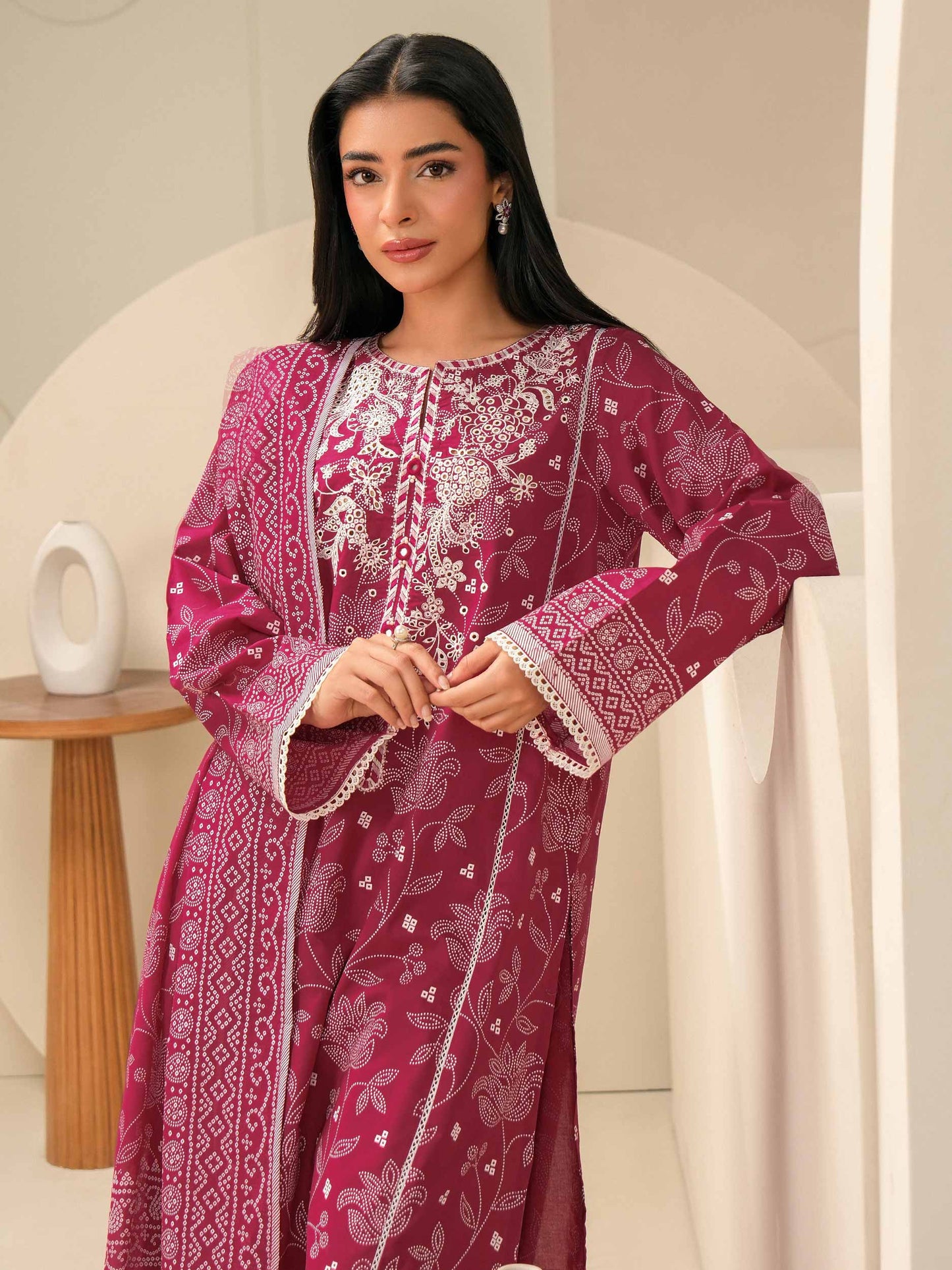 3 Piece Lawn Suit-Embroidered (Unstitched)