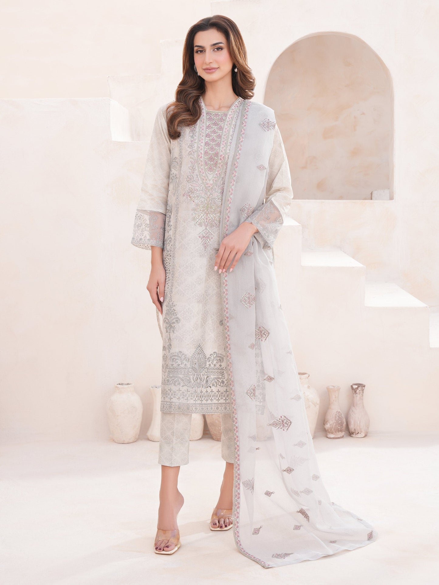 3 Piece Lawn Suit-Embroidered (Unstitched)