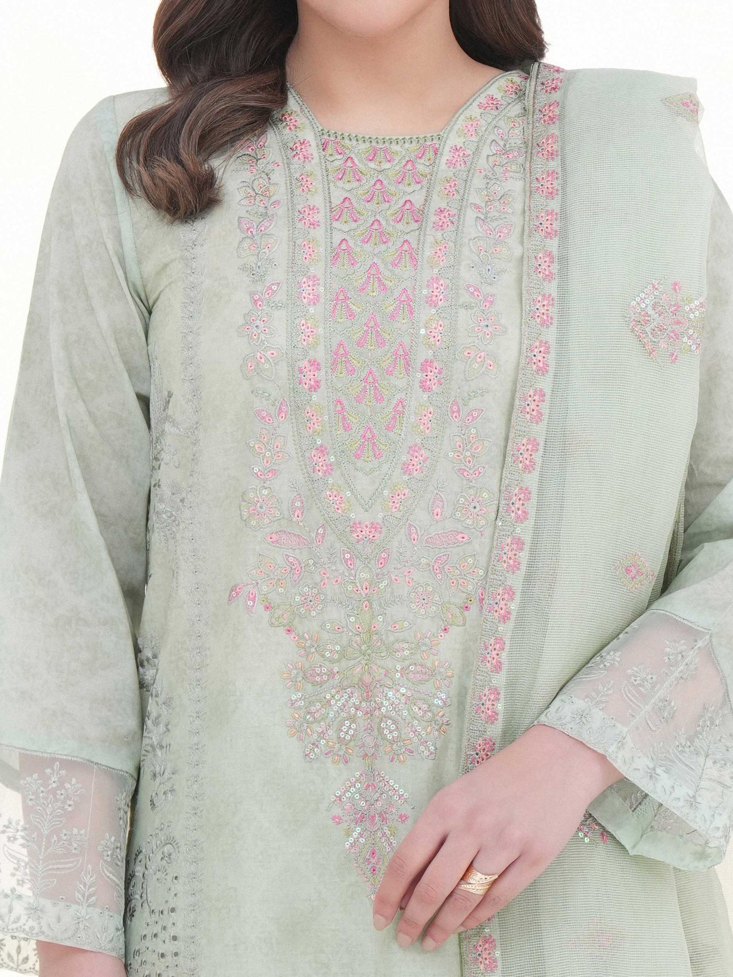 3 Piece Lawn Suit-Embroidered (Unstitched)
