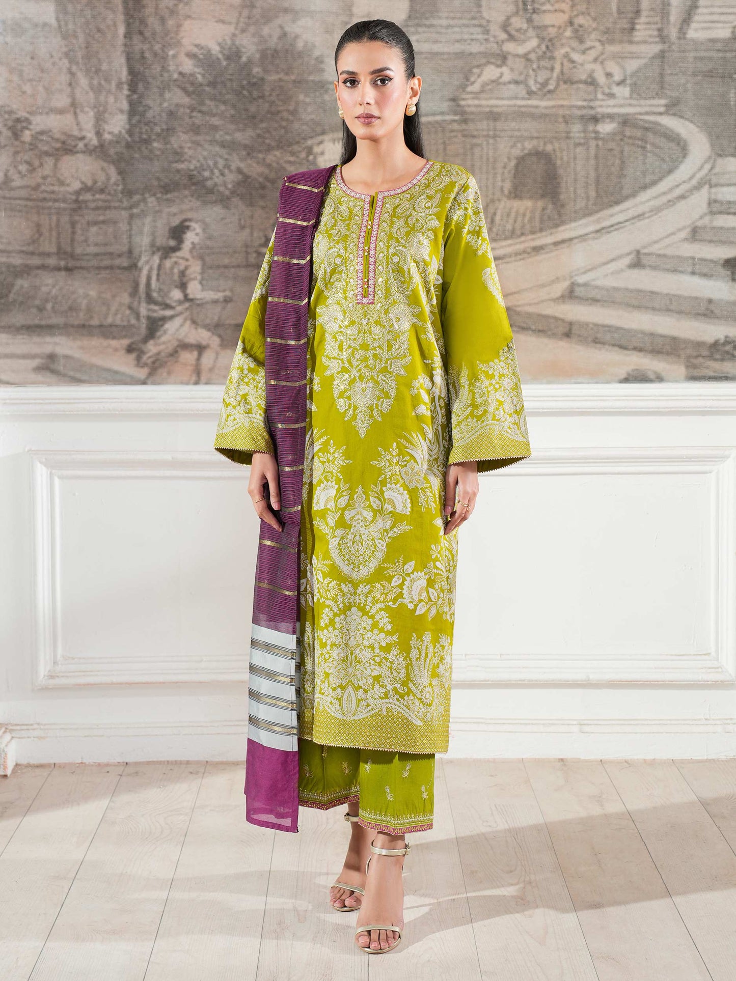 3 Piece Lawn Suit-Embroidered (Unstitched)